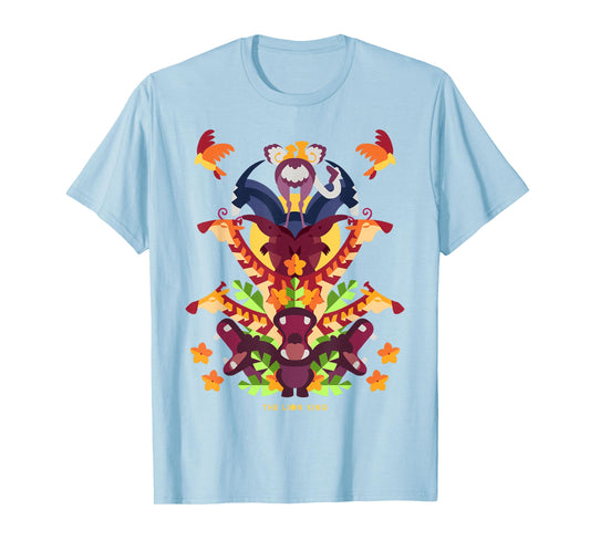 Disney Lion King Animal Tower Collage Graphic T-Shirt T-Shirt