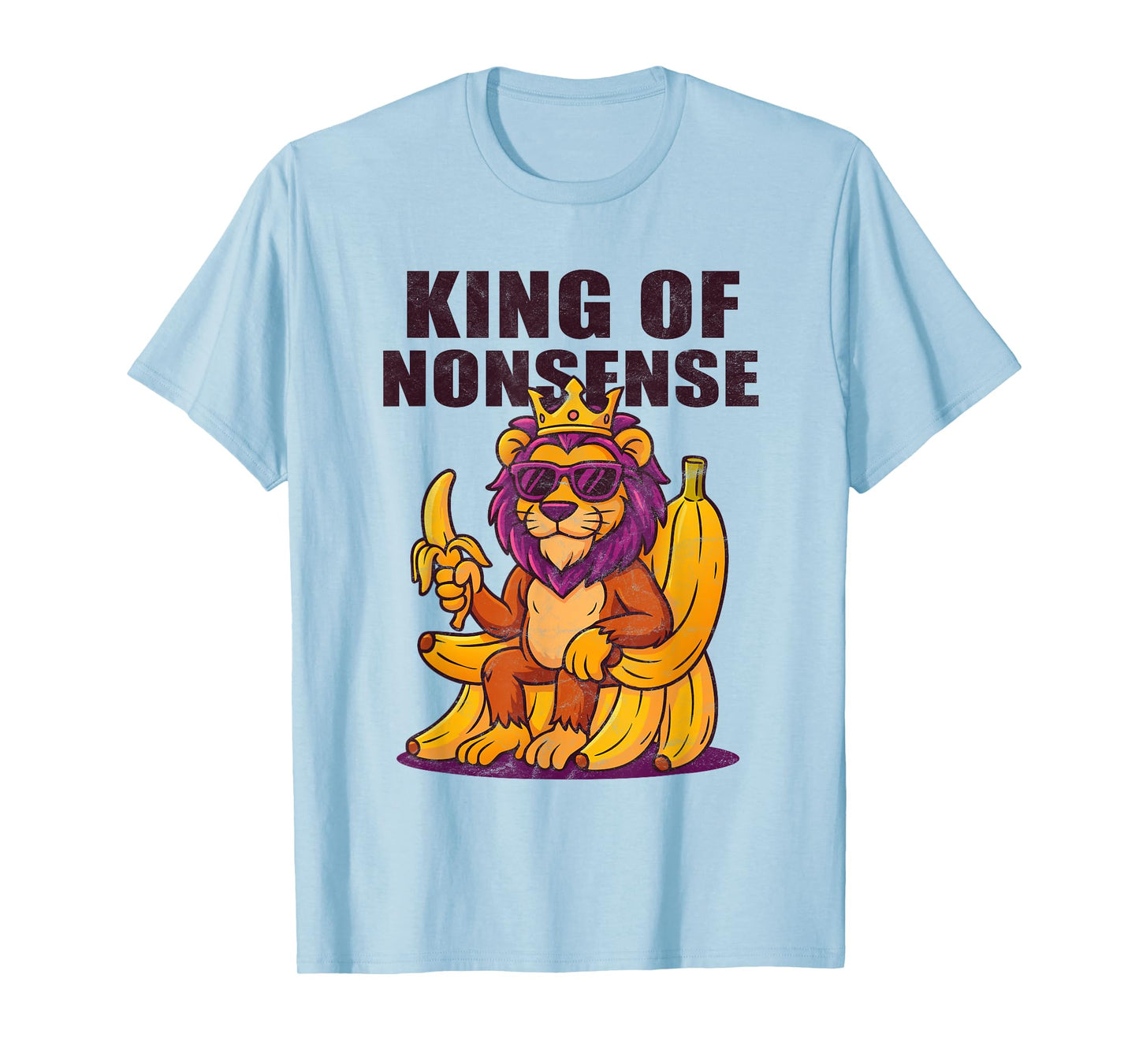 Lion Brainrot Meme King of Nonsense Banana Word Surreal 2025 T-Shirt