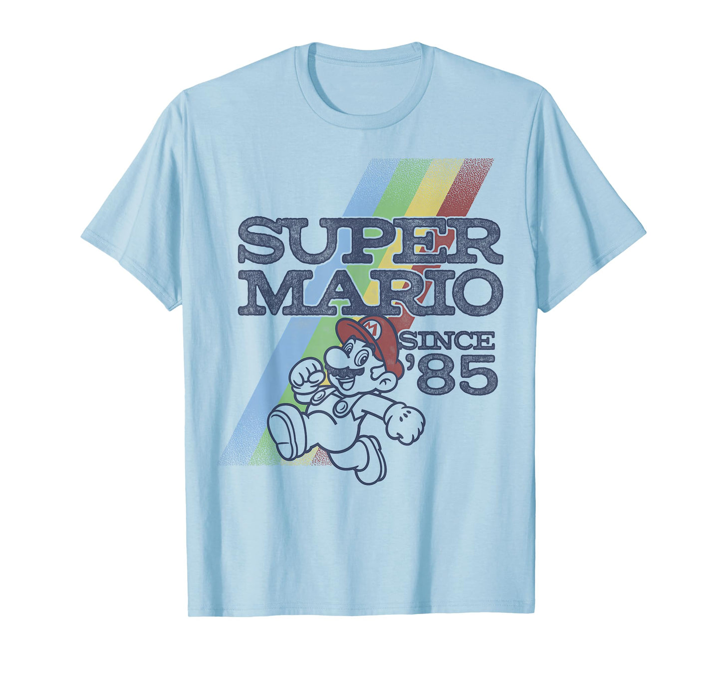 Nintendo Super Mario Retro Rainbow '85 Graphic T-Shirt T-Shirt