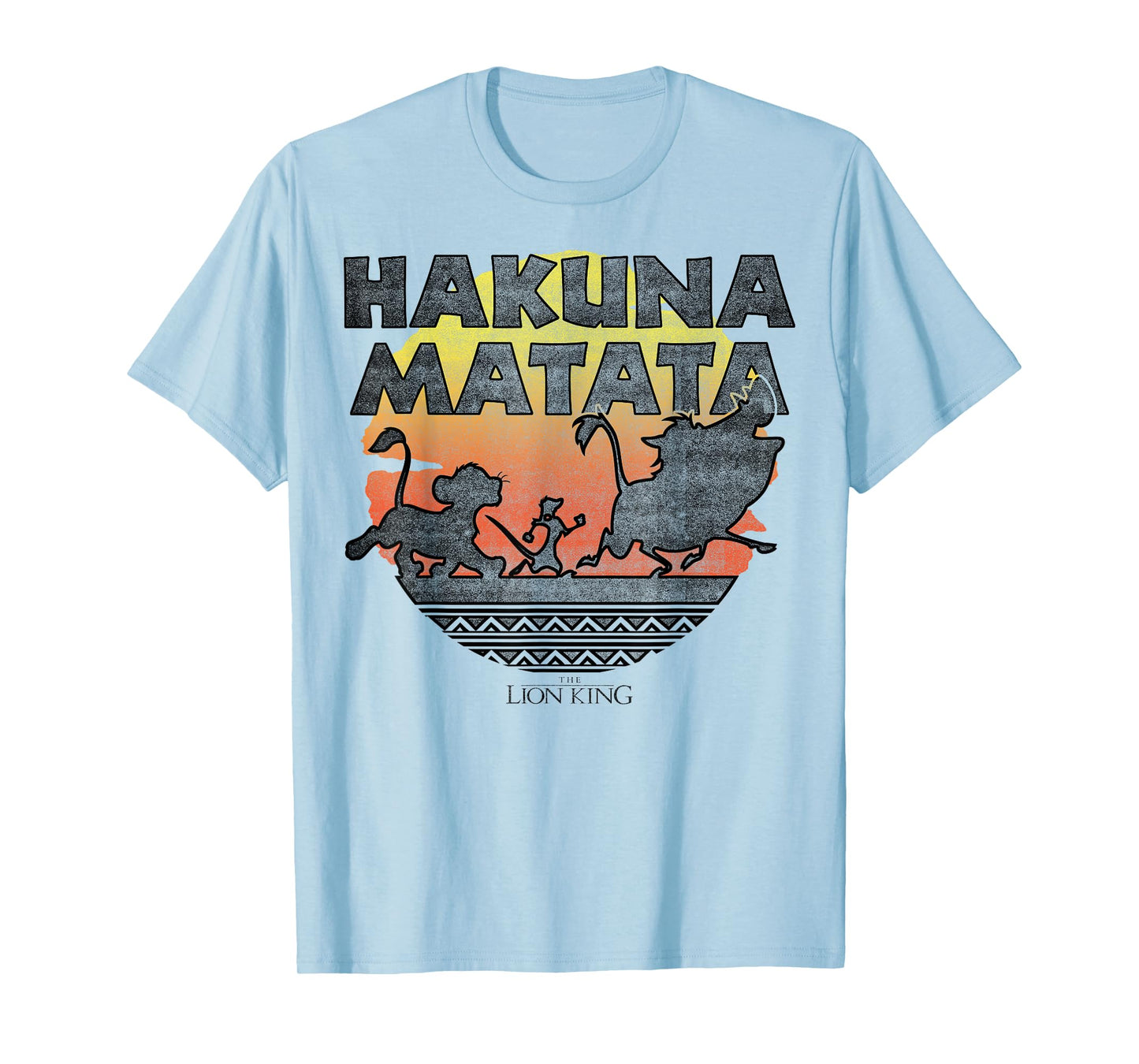 Disney The Lion King Hakuna Matata Sunset Silhouette Poster T-Shirt
