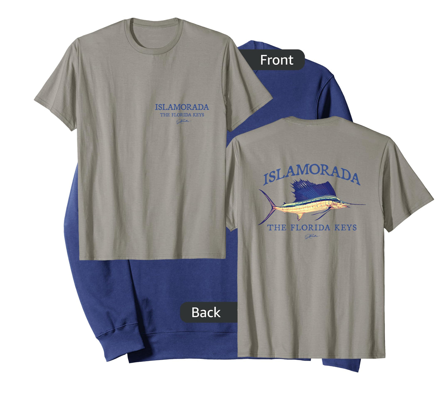JCombs: Islamorada, FL, Sailfish (2-Sided) T-Shirt