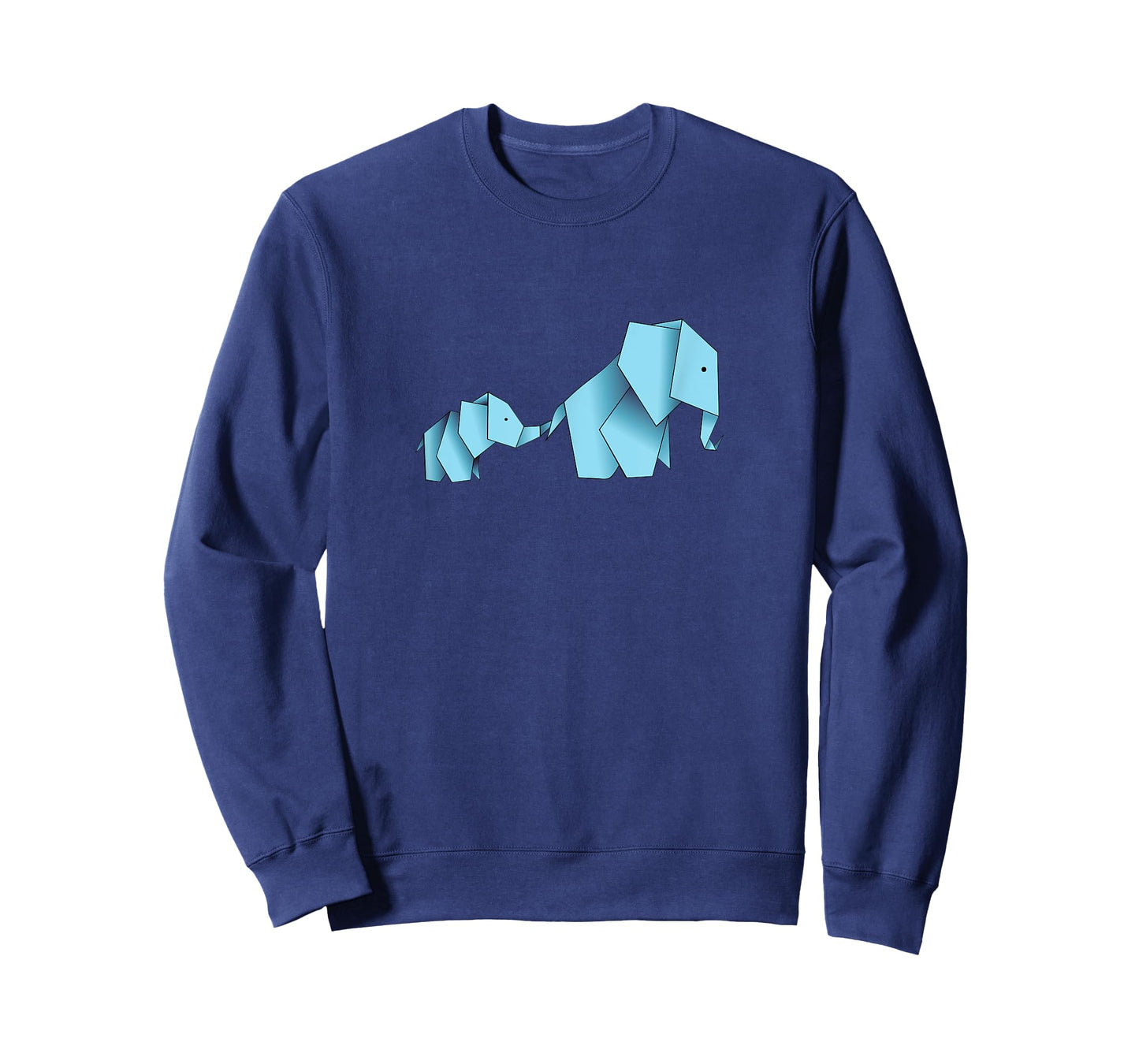 Origami Paper Folding Cute Elephant Blue Gift T-Shirt