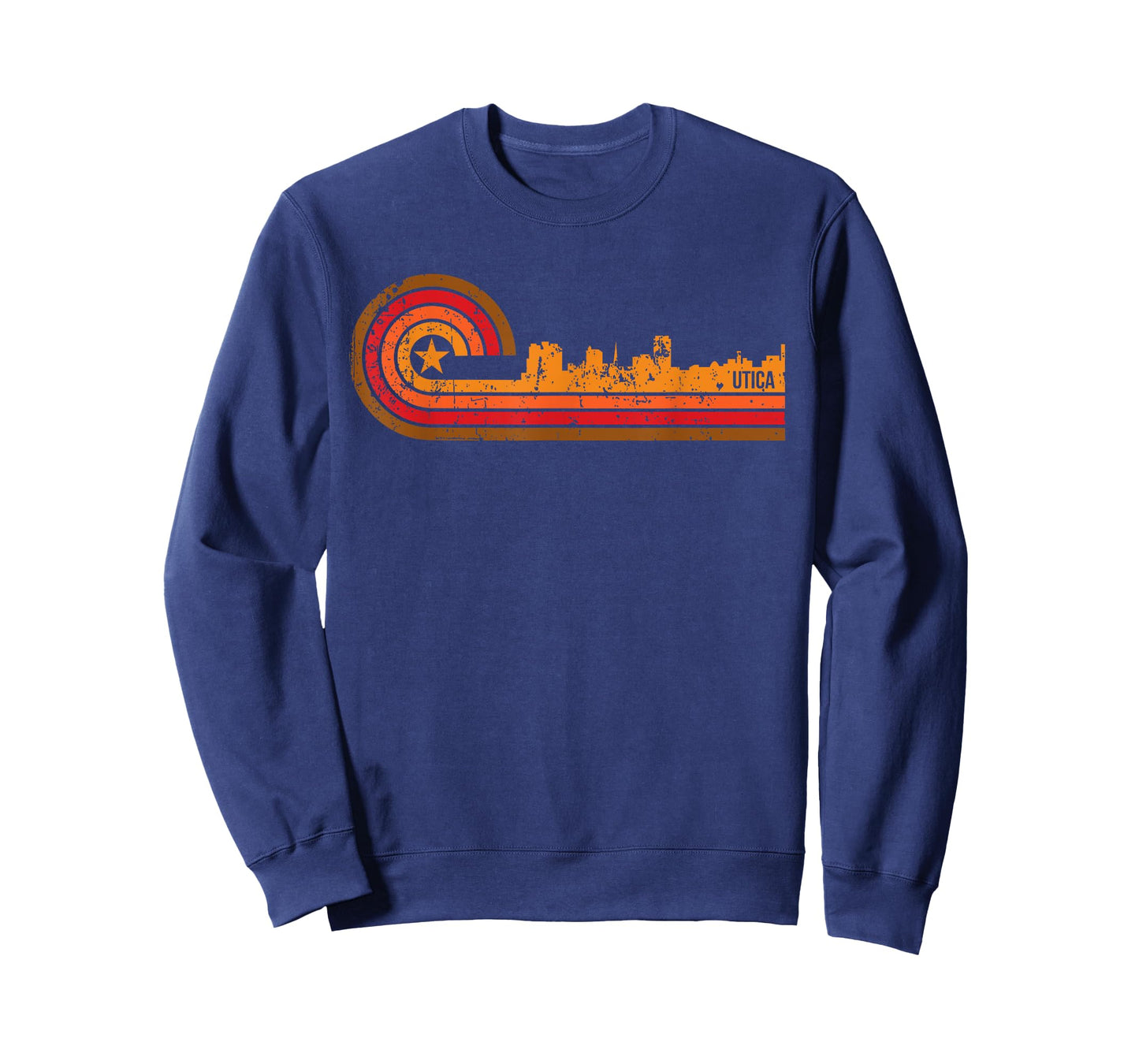 Retro Utica Cityscape - Utica NY Skyline T-Shirt