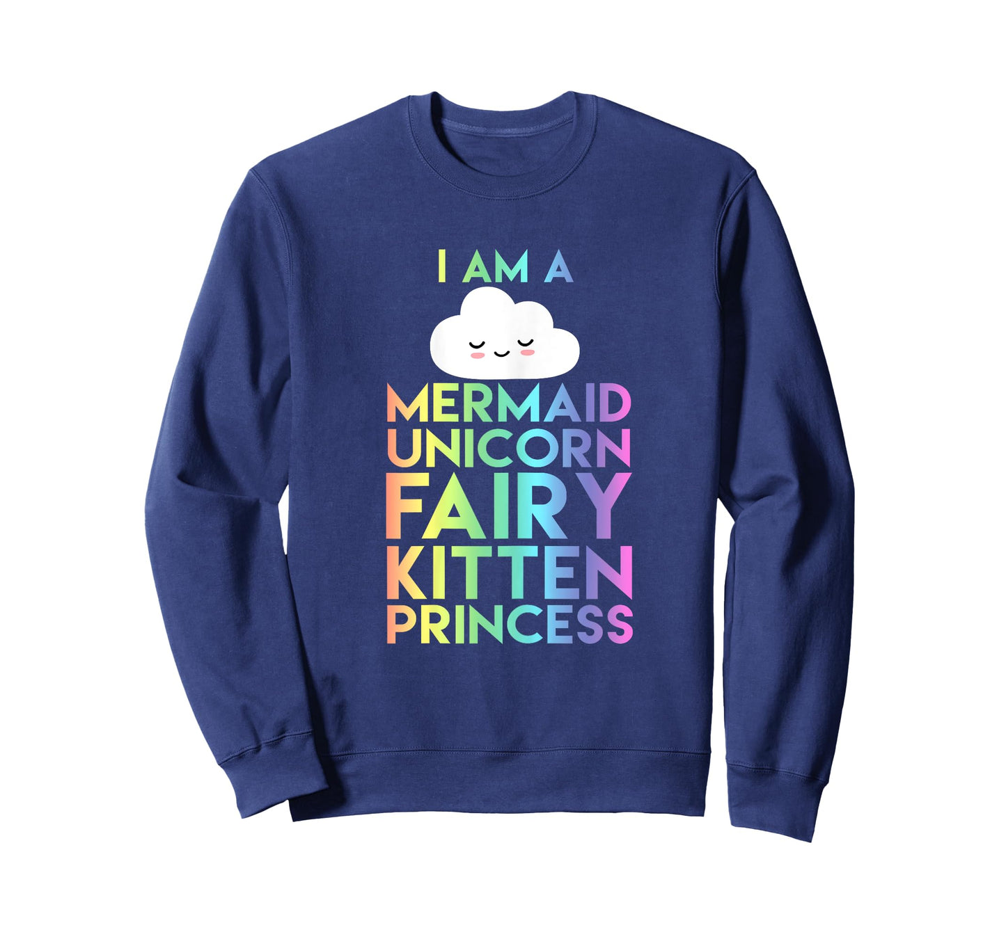 I Am a Mermaid Unicorn Fairy Kitten Princess T-Shirt Kid Tee T-Shirt
