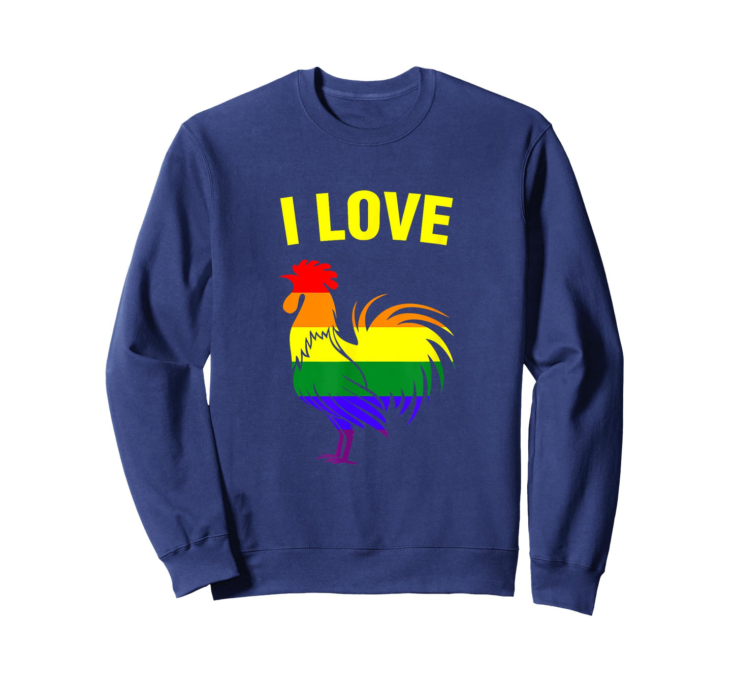 Rainbow Flag LGBT Gay Pride Parade T-Shirt I Love Cock T-Shirt