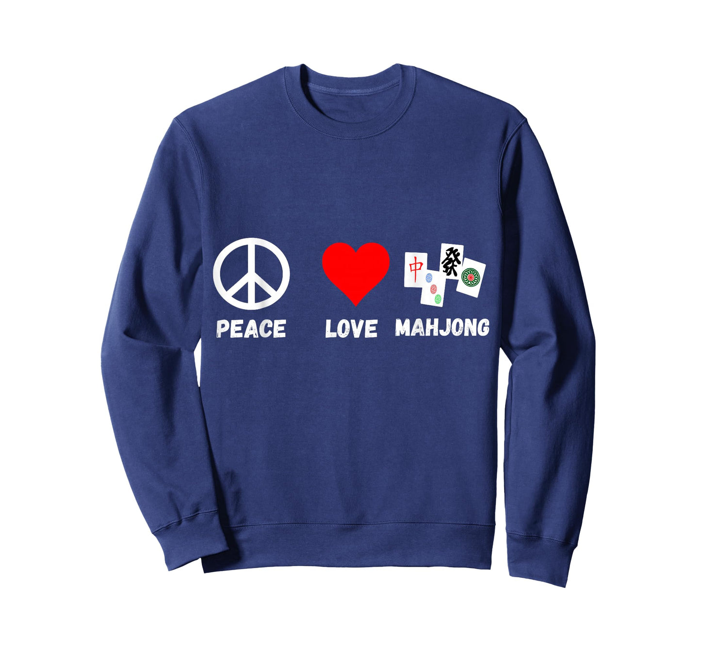Mahjong Peace Love Playing Mah Jongg Player Majiang T-Shirt