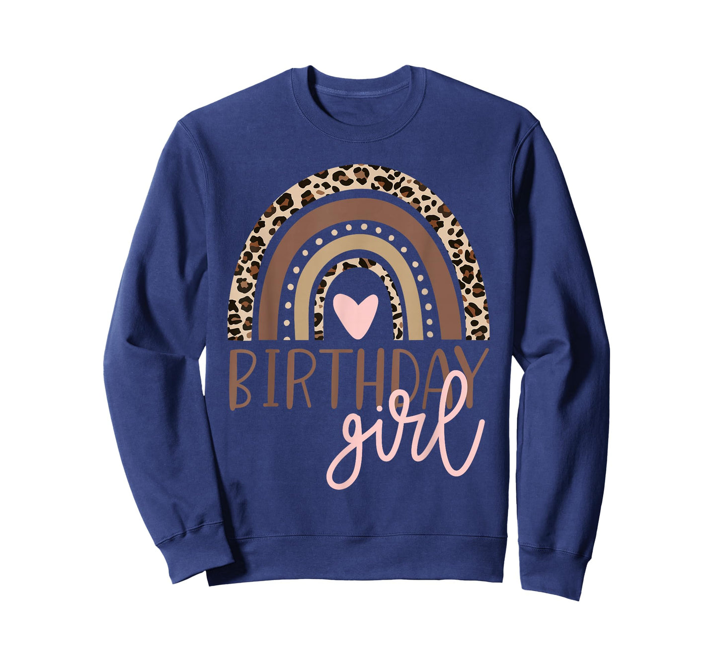 Birthday Girl Leopard Rainbow Birthday Party Family T-Shirt Small