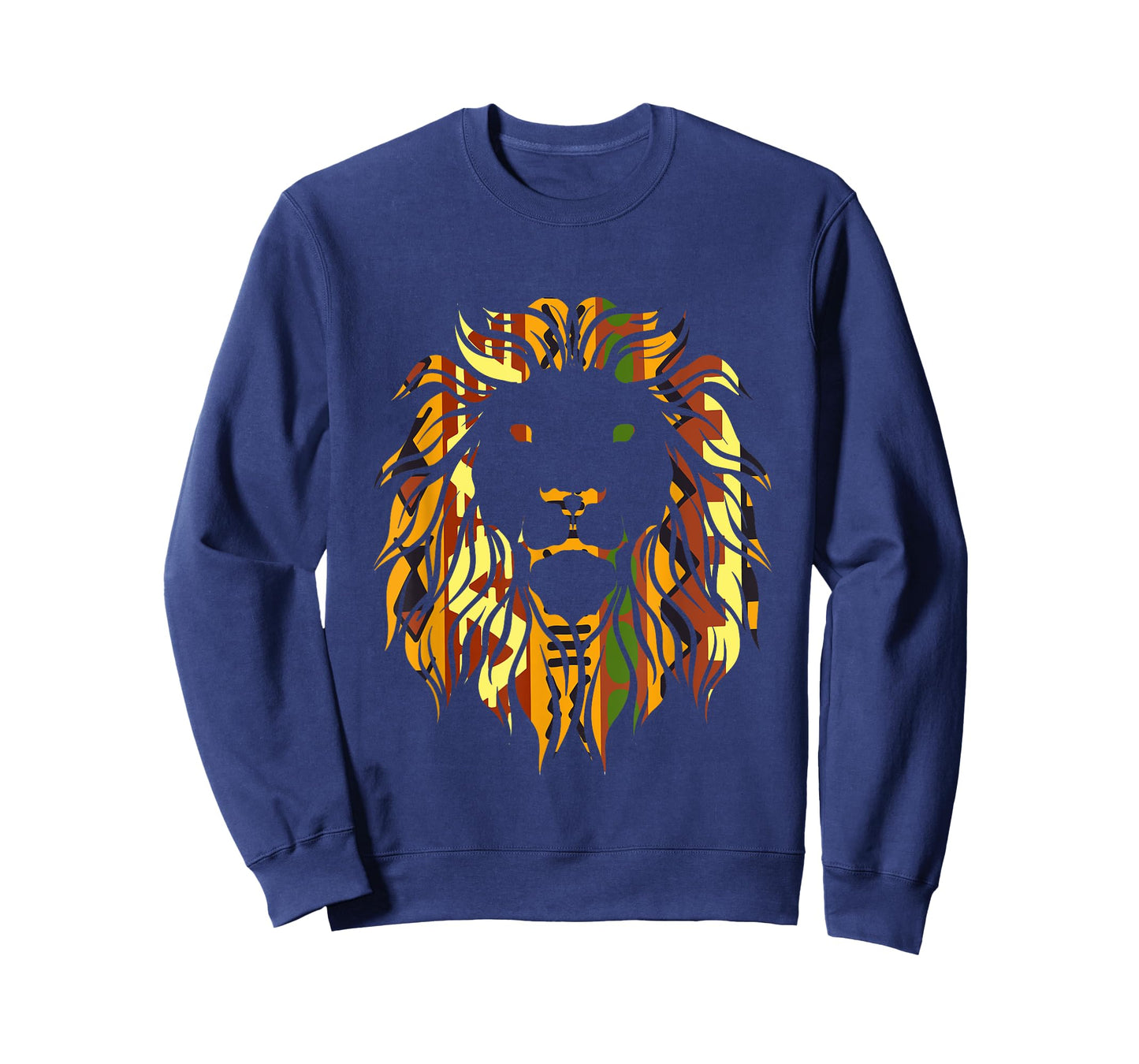 Melanin King Kente Lion African T-Shirt