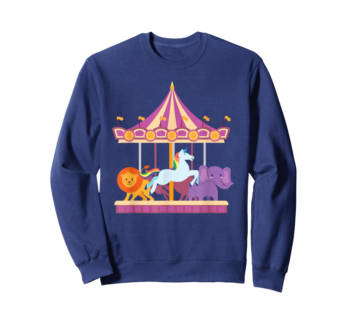 Circus Carousel Shirt Unicorn Lion Elephant T T-Shirt