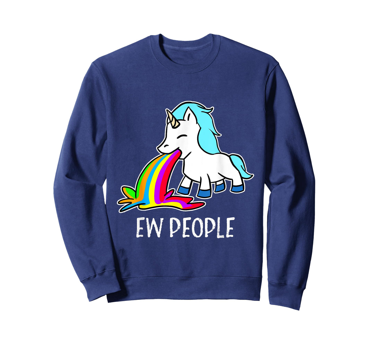 Ew, People Unicorn Vomiting Rainbow Funny Introvert T-Shirt T-Shirt