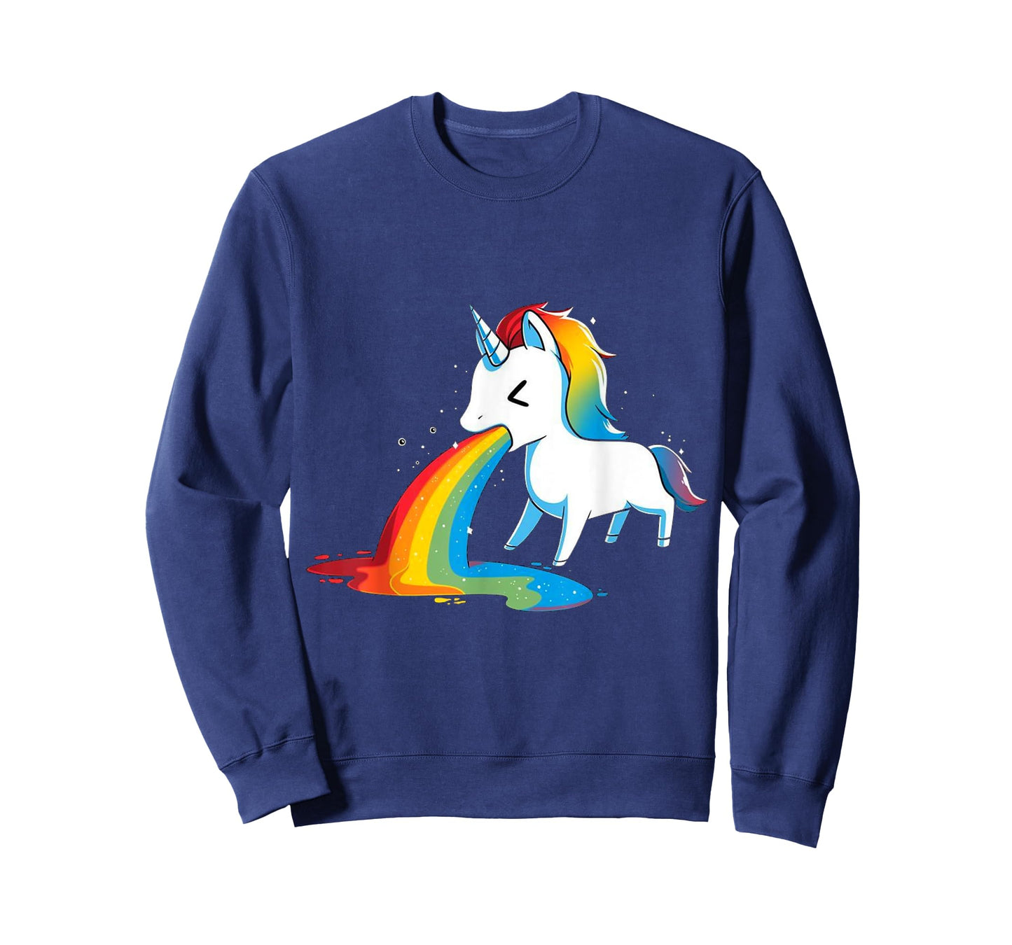 Unicorn Puking Rainbows Graphic T shirt Funny Rainbow Puke T-Shirt