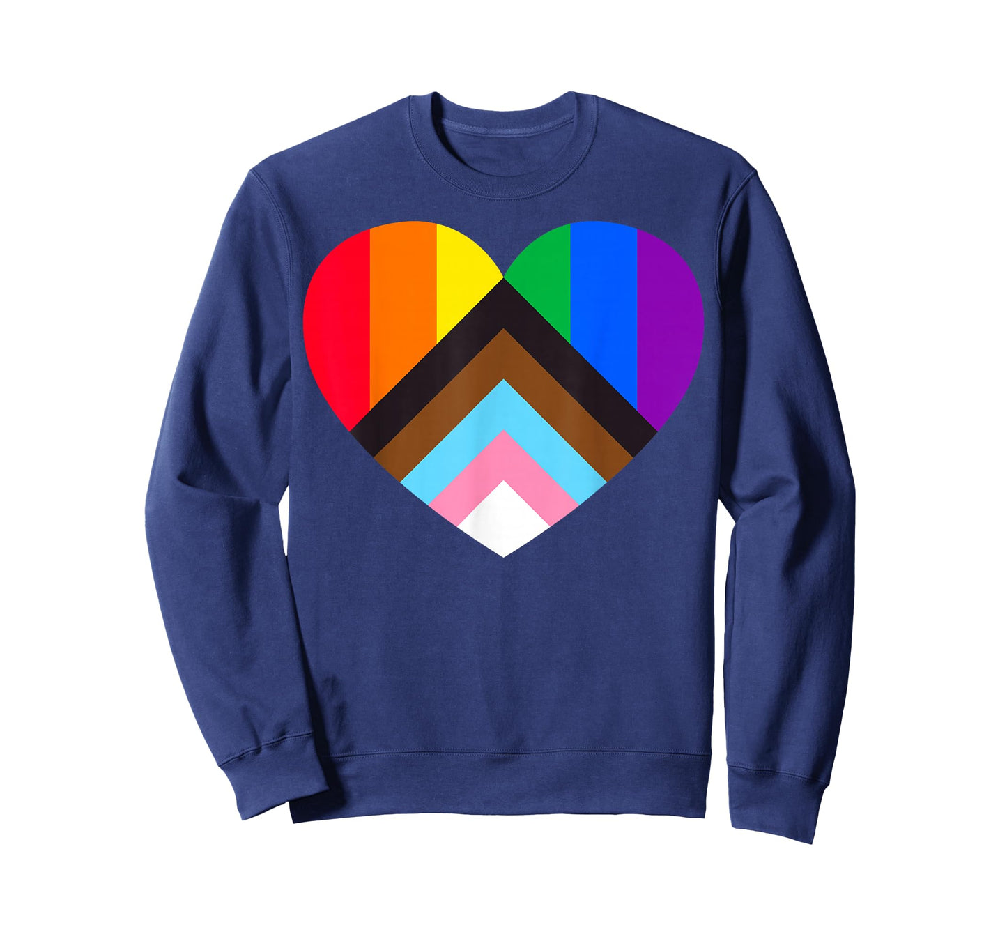 Progress Pride Rainbow Heart LGBTQ | Gay Lesbian Trans T-Shirt