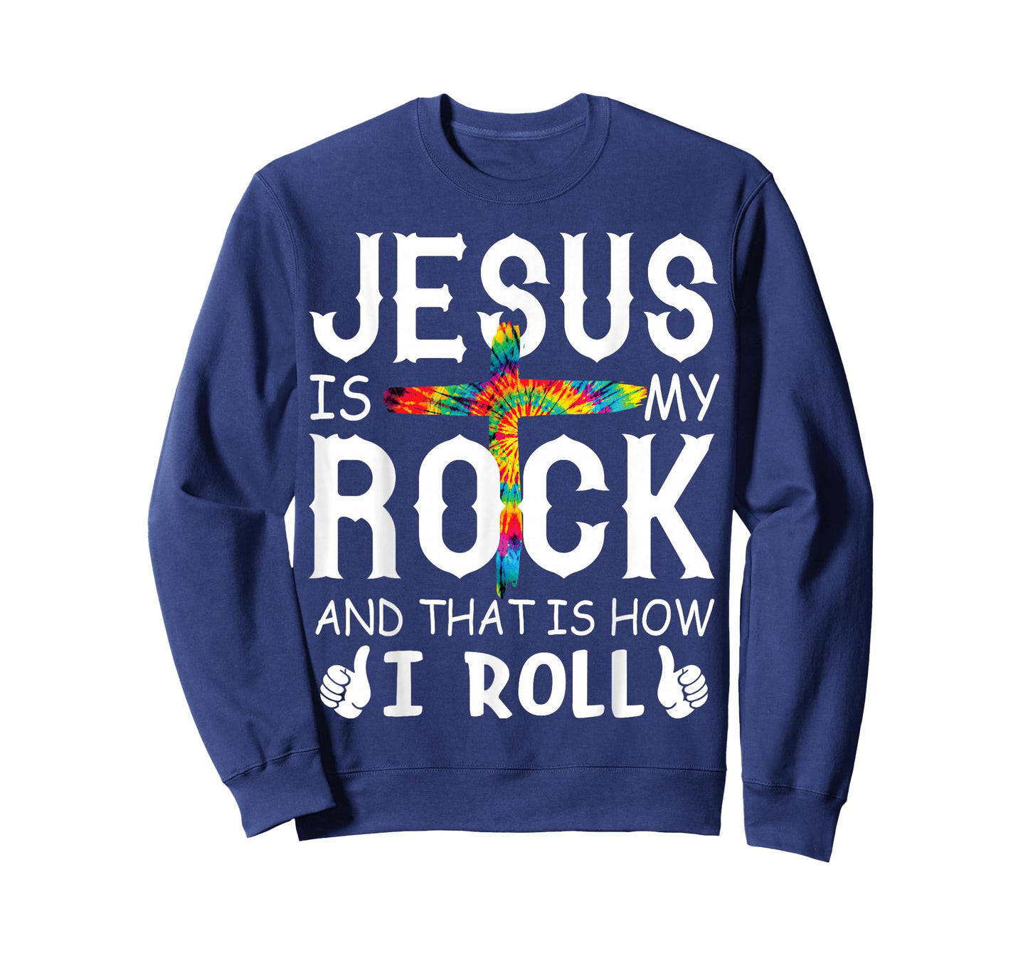 Jesus Is My Rock That is How I Roll Bible Christian Cross T-Shirt