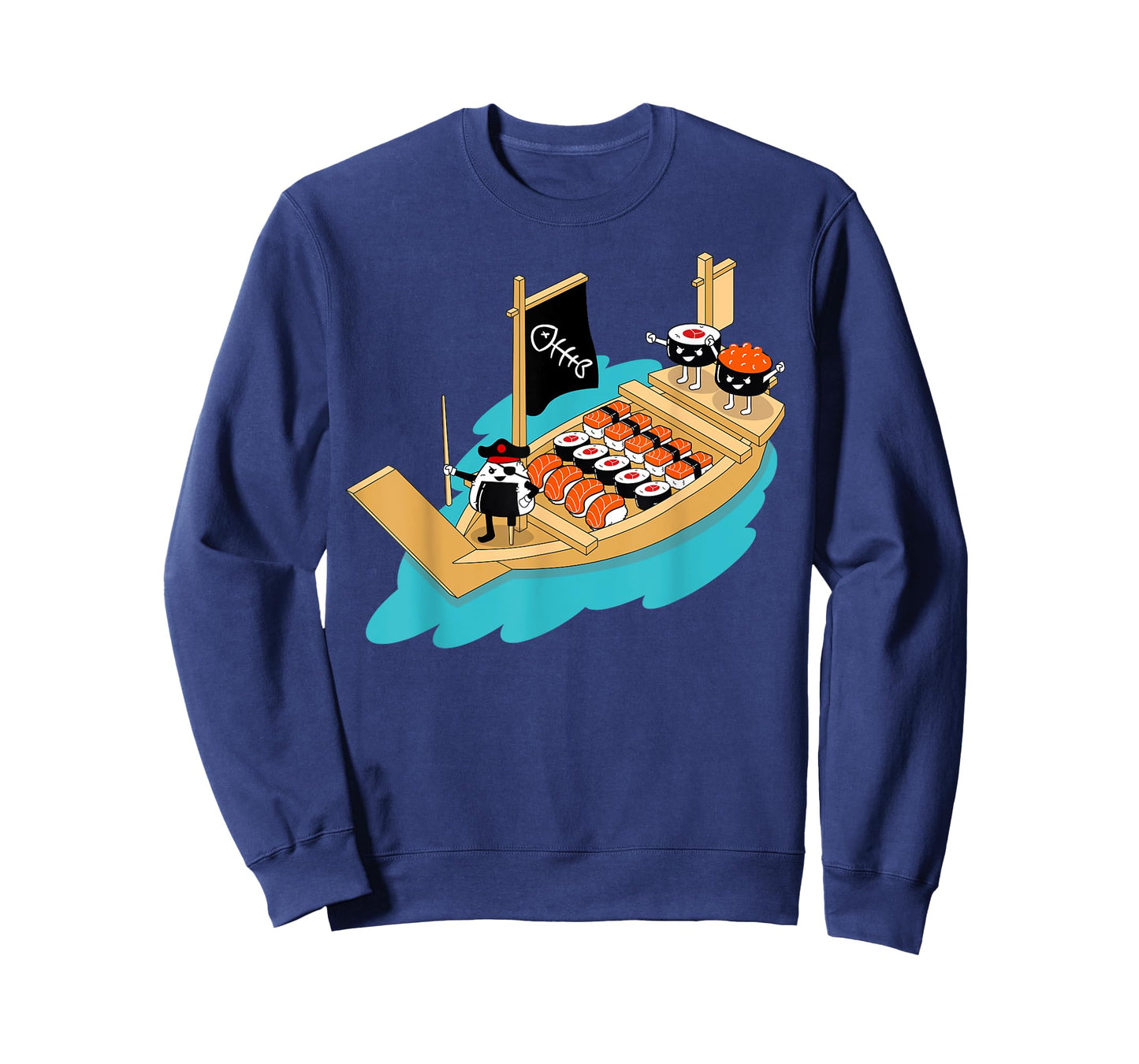 Sushi Boat Pirate | Sashimi Fish Rice Japan Fans Gift T-Shirt