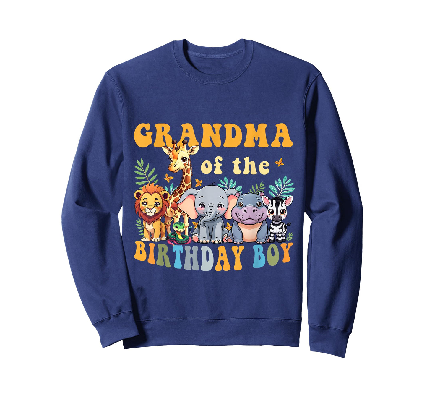 Grandma of the Birthday Boy Safari Jungle Animal Matching T-Shirt