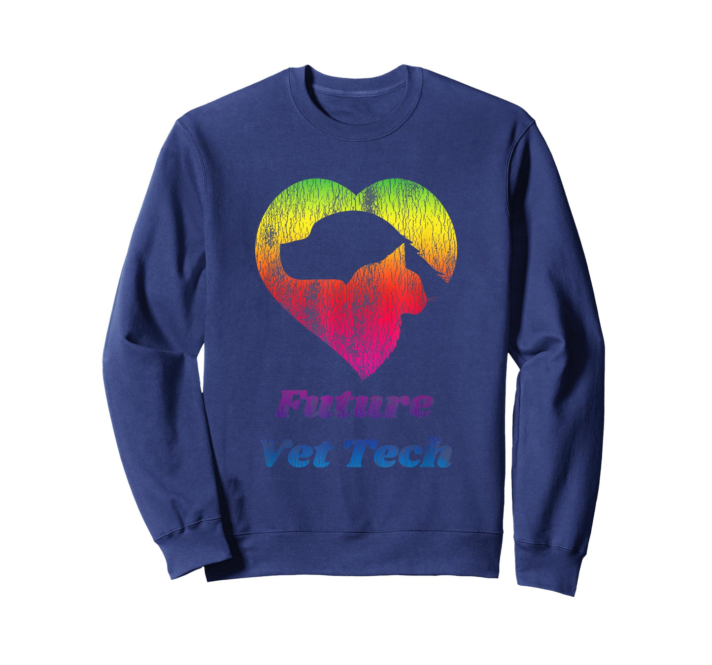 Future Vet Tech - Worn Distressed Rainbow Look T-Shirt