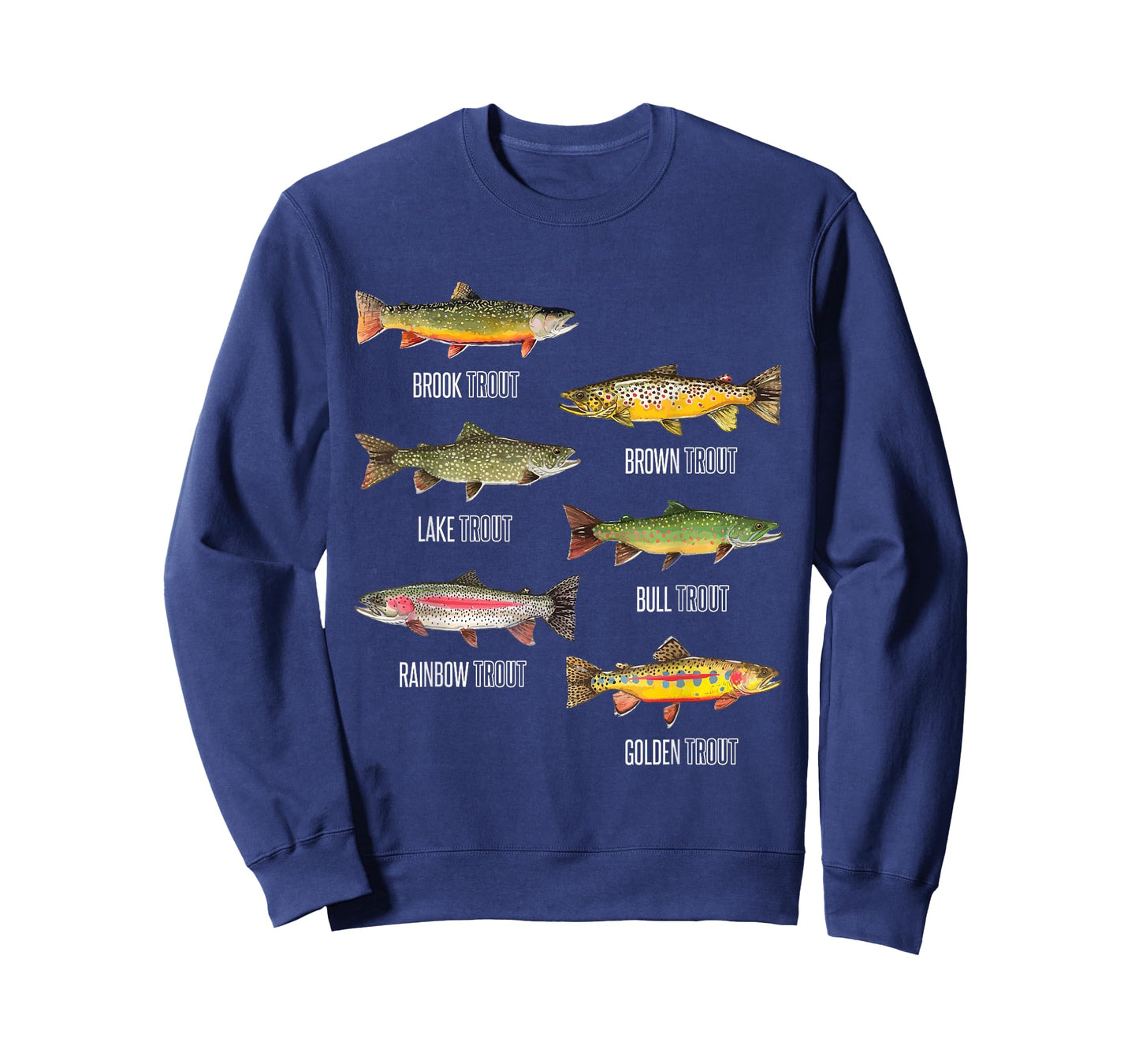 Types of Trout Fish Species Fishing Gift T-Shirt T-Shirt