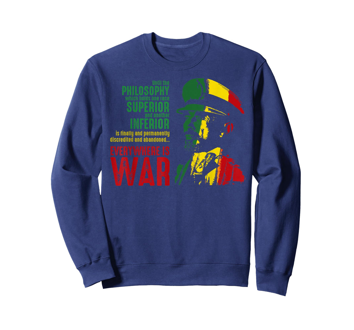 Haile Selassie Speech War Judah Lion Shirt Jah Bless Rasta T-Shirt