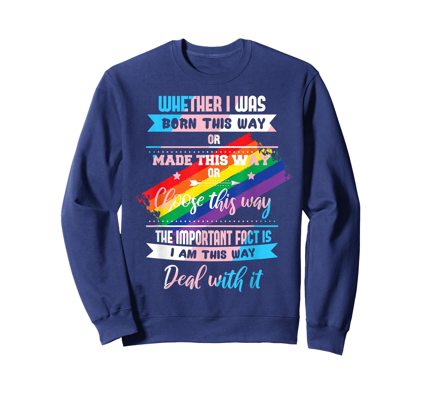 LGBTQ Born This Way Transgender T-Shirt Small