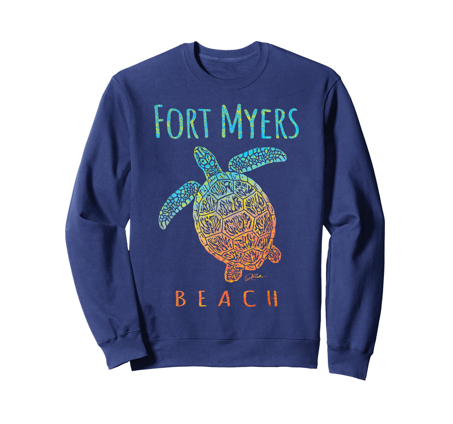 JCombs Fort Myers Beach FL Sea Turtle Beach T-Shirt