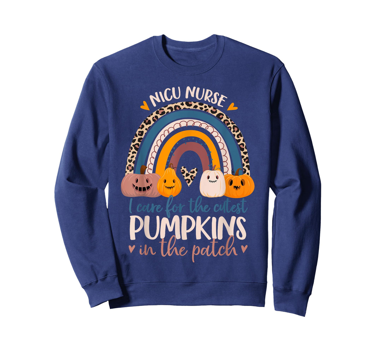 NICU Nurse Cutest Pumpkins In The Patch Rainbow Halloween RN T-Shirt