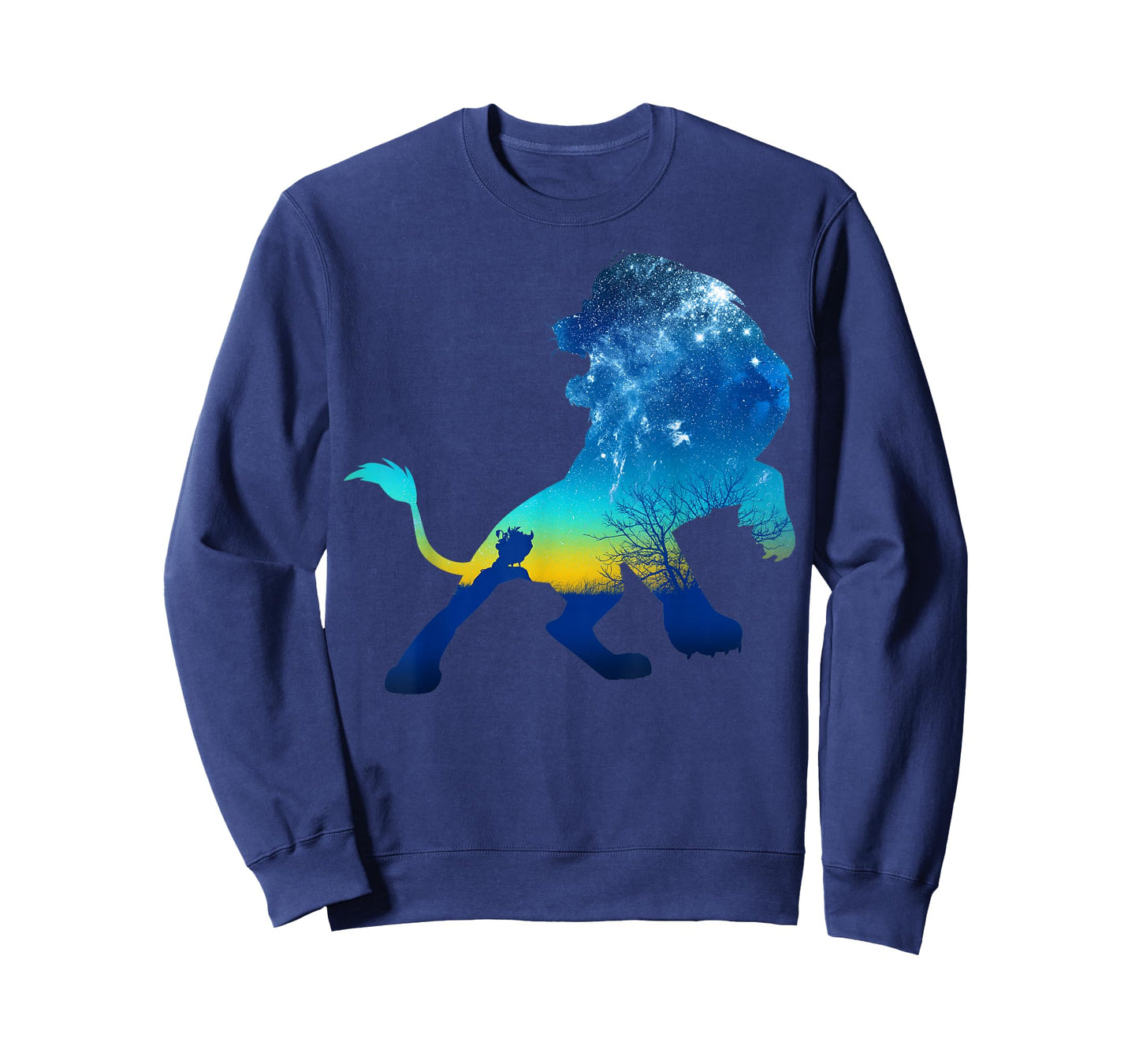 Disney The Lion King Simba Midnight Sky Silhouette Portrait T-Shirt