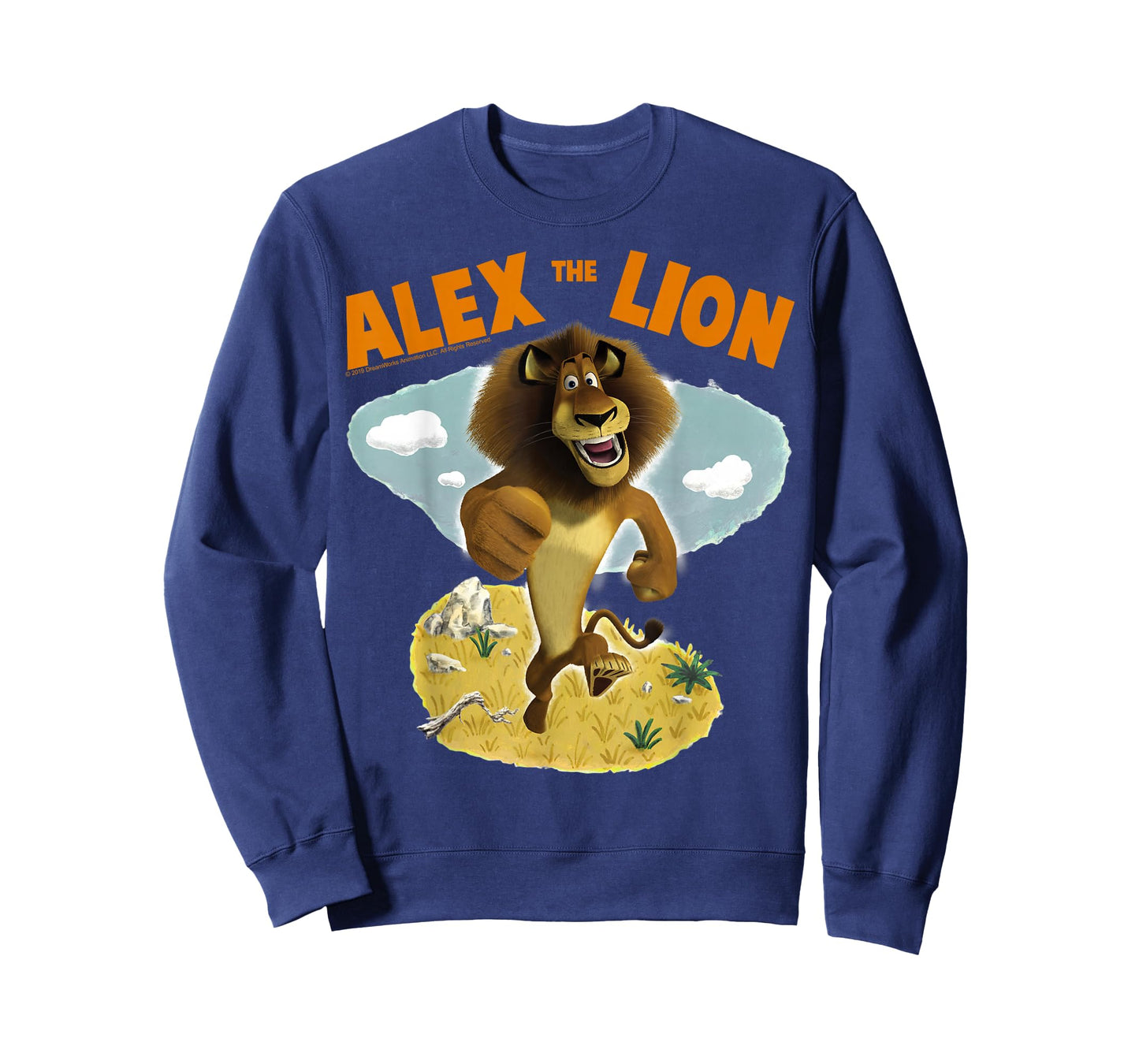 Madagascar Alex The Lion Desert Text Poster T-Shirt