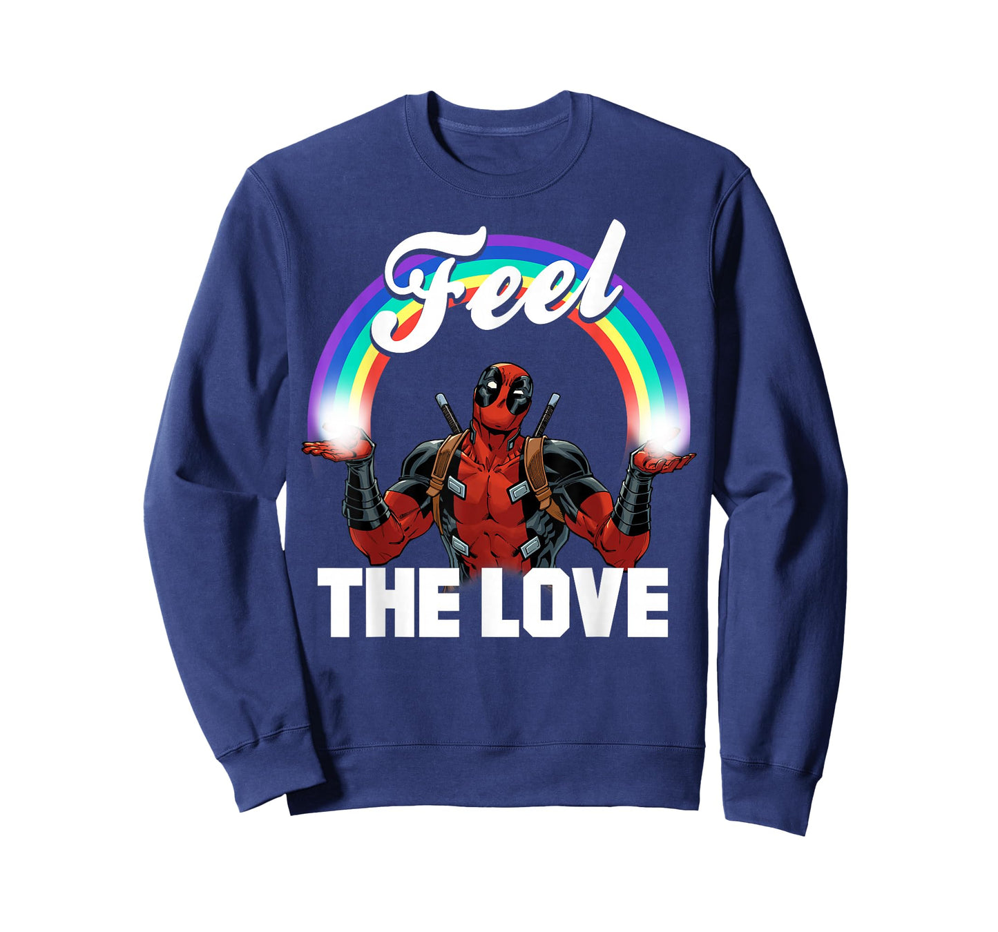 Marvel Deadpool Feel The Love Full Rainbow Arch T-Shirt T-Shirt