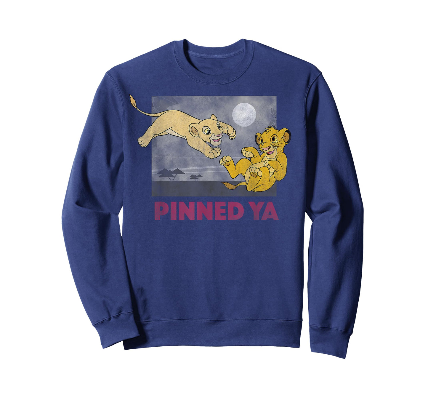Disney The Lion King Pinned Ya Young Simba & Nala Panel Logo T-Shirt