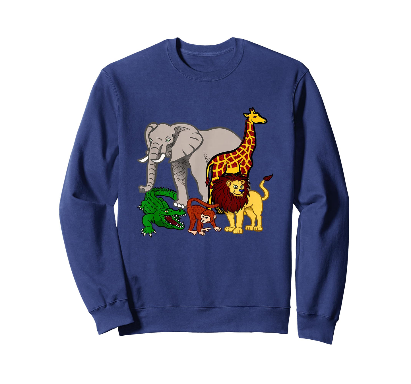 Kids Elephant T-Shirt Giraffe Boys Girls Lion Zoo Alligator T-Shirt