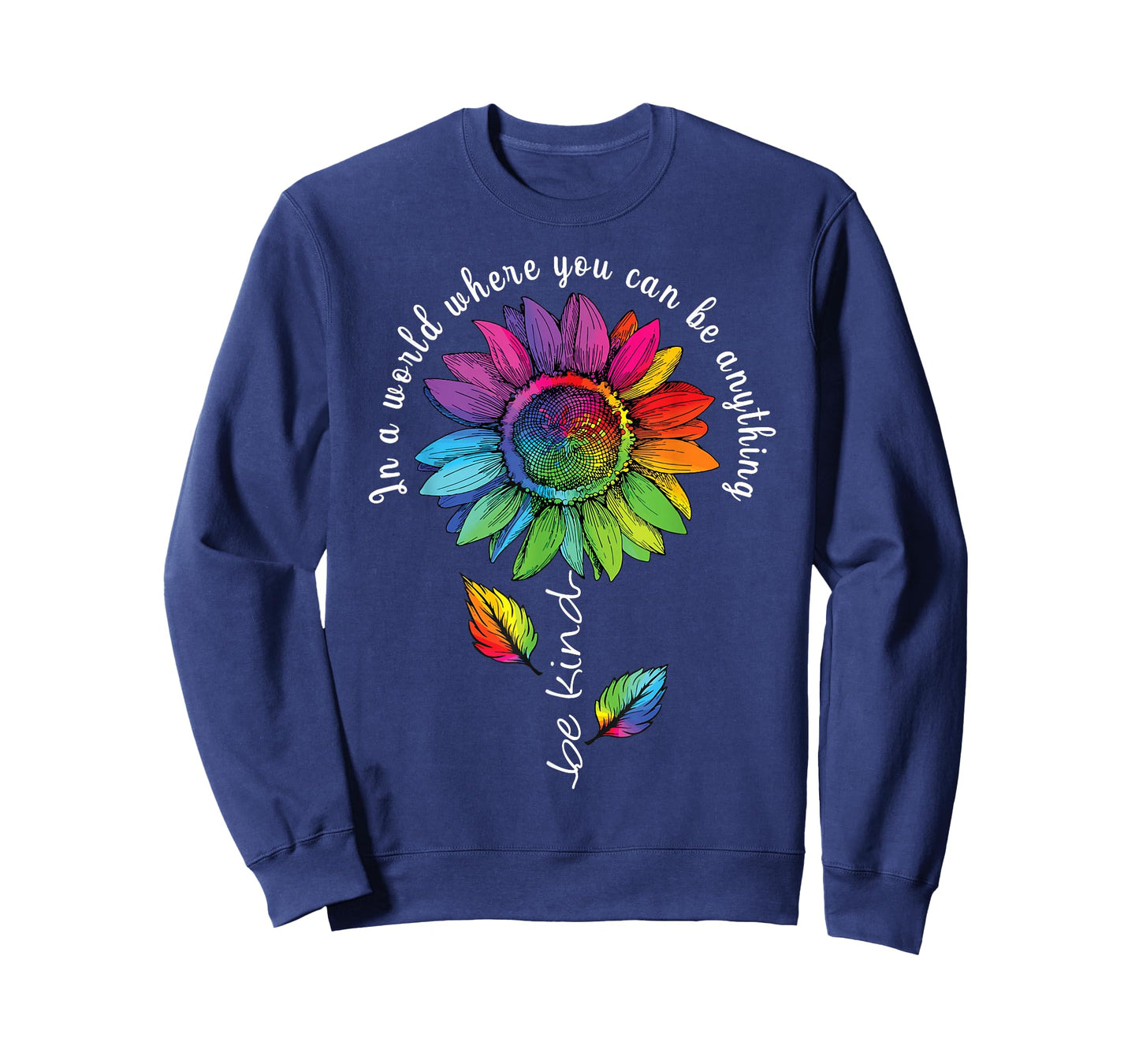 LGBTQ Rainbow Sunflower Be Kind Gay Love Pride Flower T-Shirt
