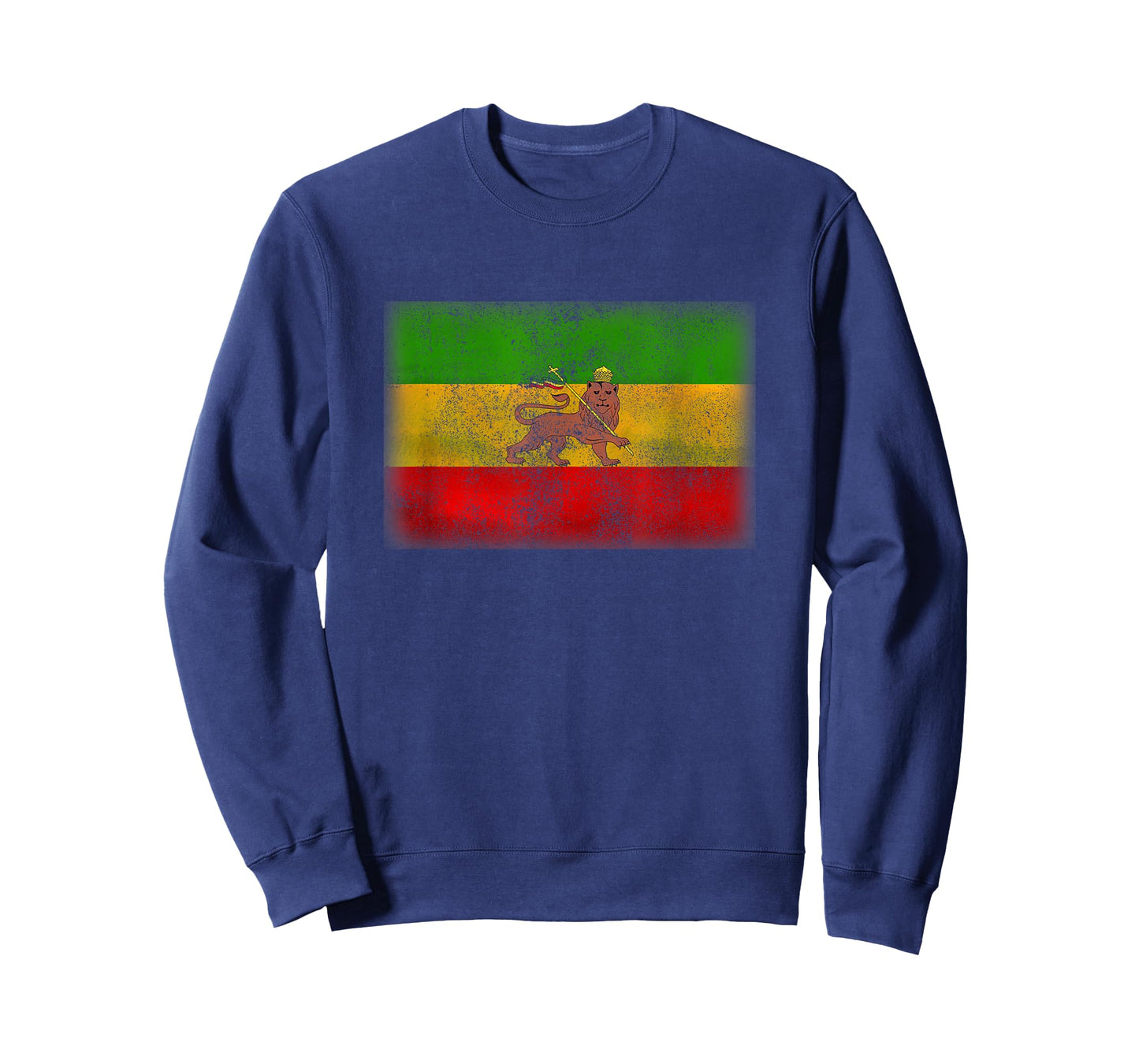 Old Ethiopia Flag Rastafari Shirt Vintage Lion of Judah Gift T-Shirt