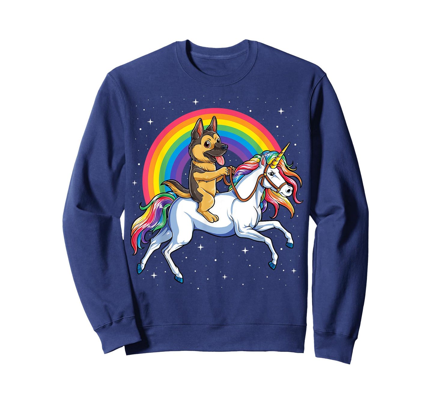 German Shepherd Unicorn T shirt Girls Space Galaxy Rainbow T-Shirt