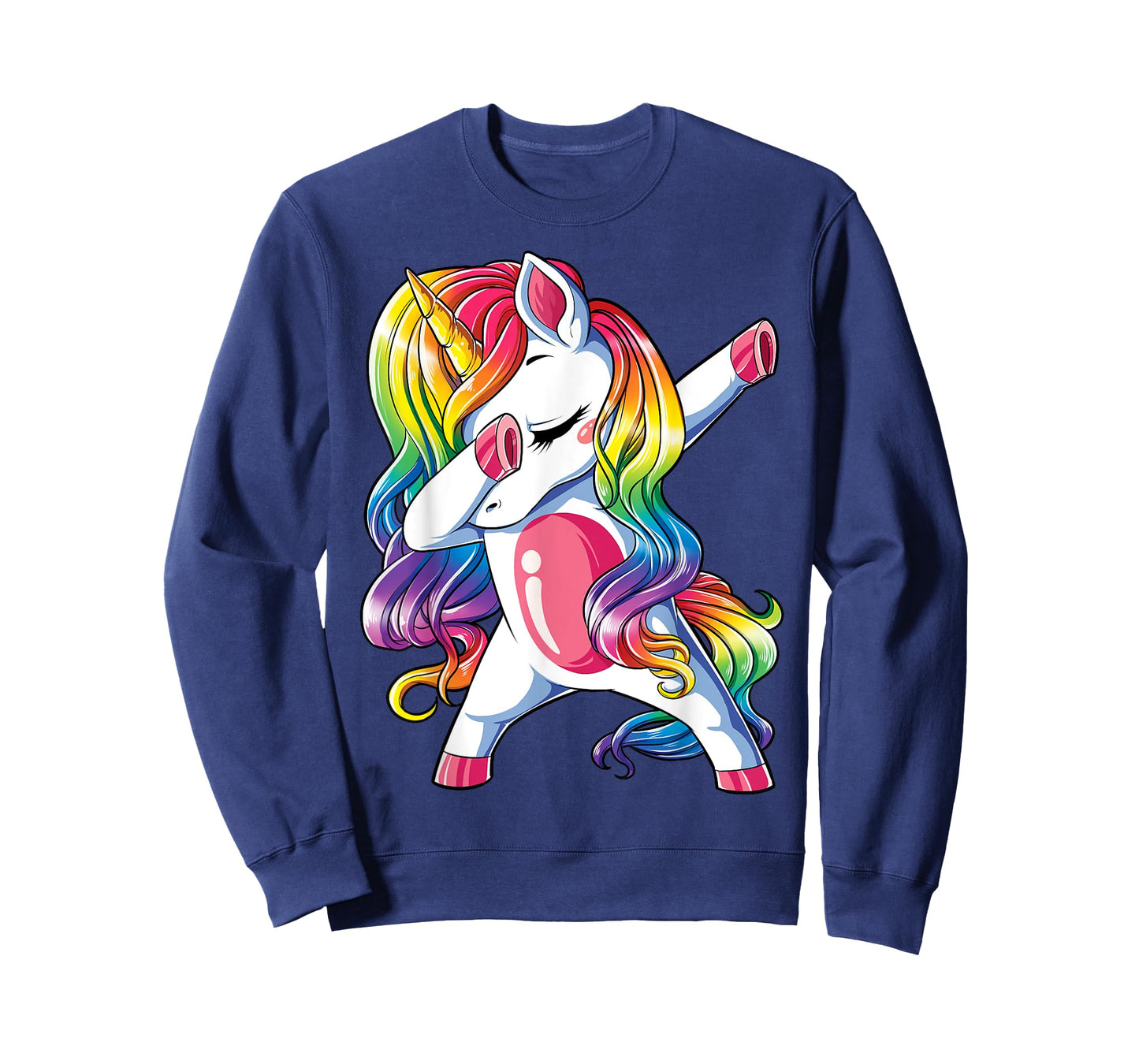 Dabbing Unicorn T Shirt Girls Kids Women Rainbow Unicorns T-Shirt