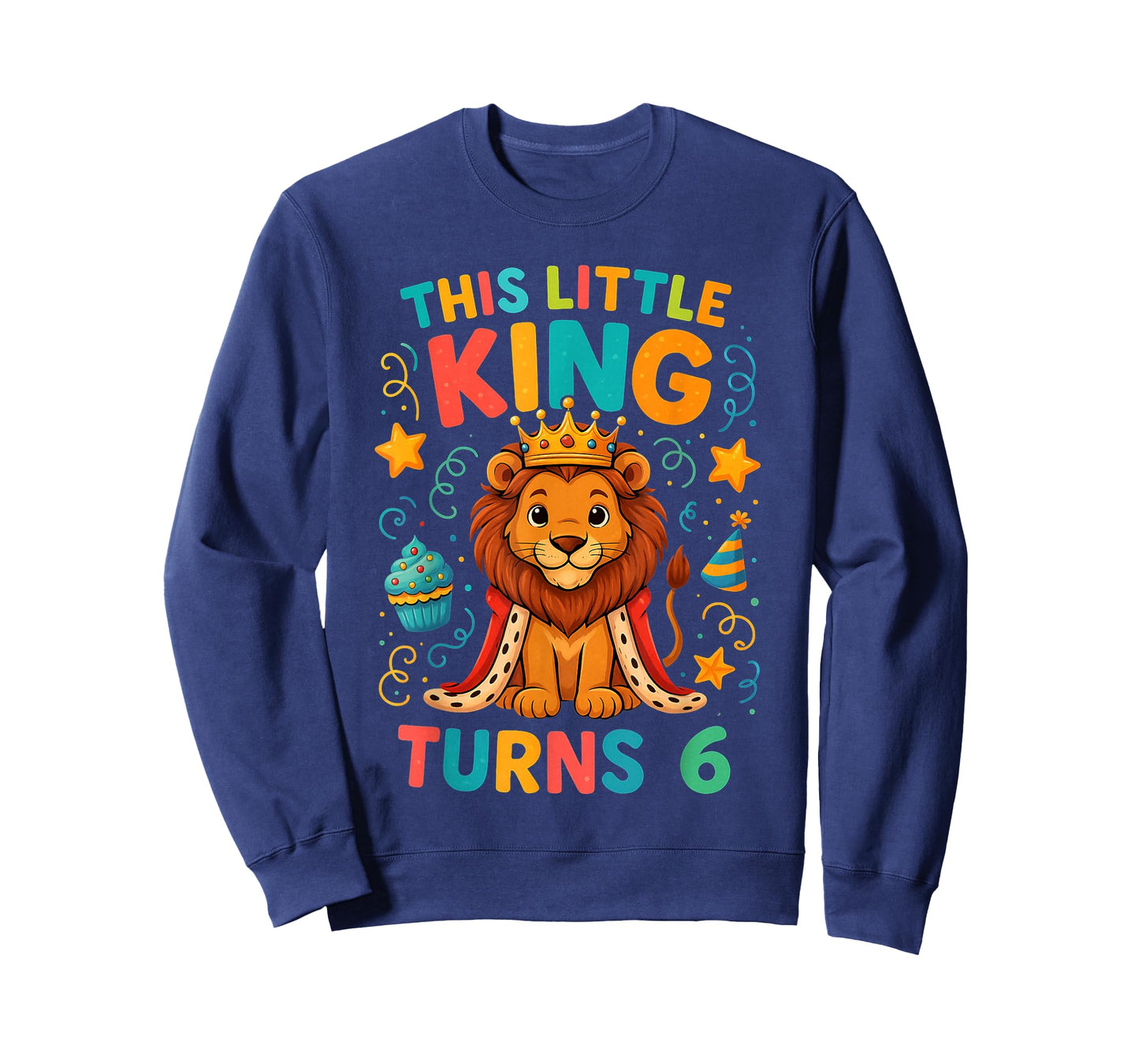 Cute Little Lion King Birthday Kids Boy Age 6 Party Outfit T-Shirt