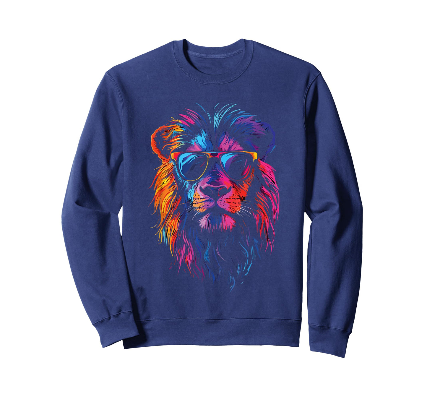 Colorful Lion with Sunglasses Bold King of The Jungle T-Shirt