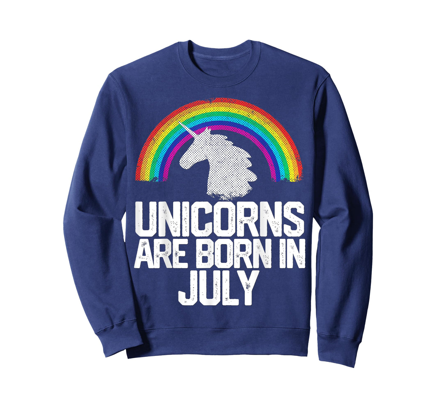 UNICORNS ARE BORN IN JULY Birthday T Shirt Rainbow Girl Gift T-Shirt