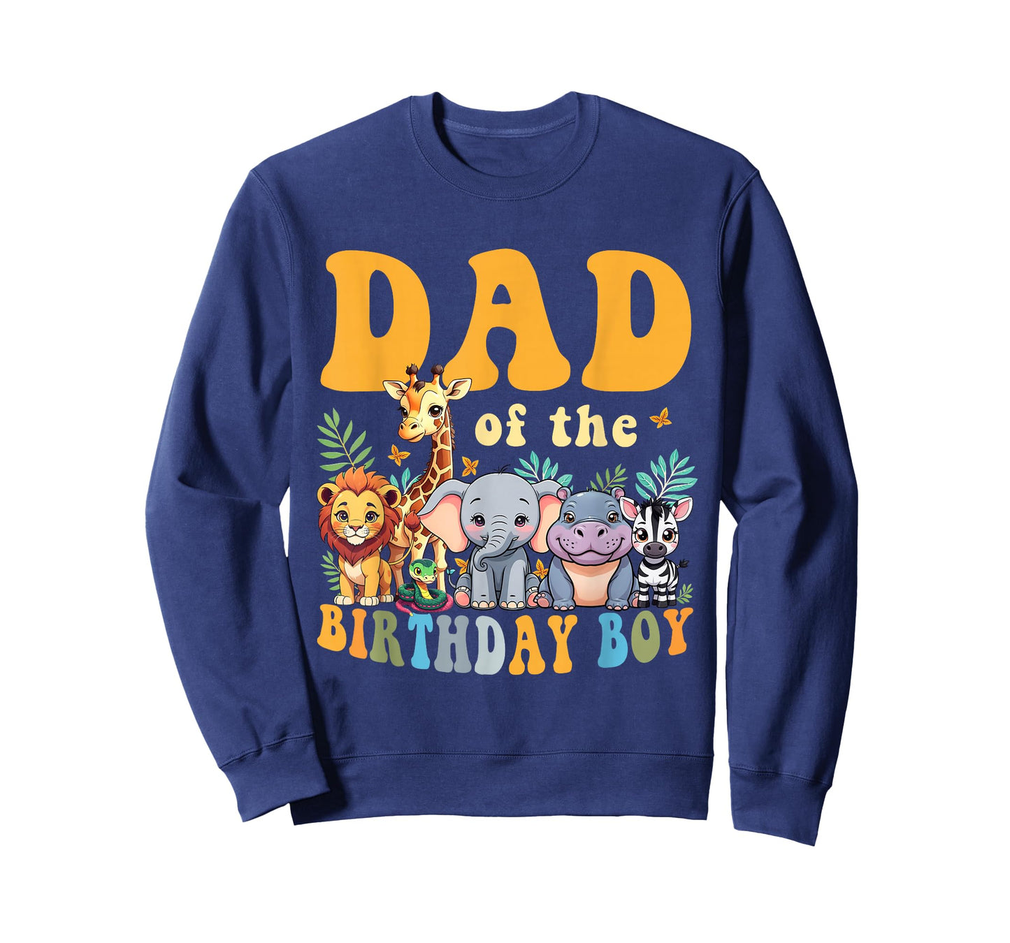 Dad of The Birthday Boy Kids Safari Jungle Animal Matching T-Shirt