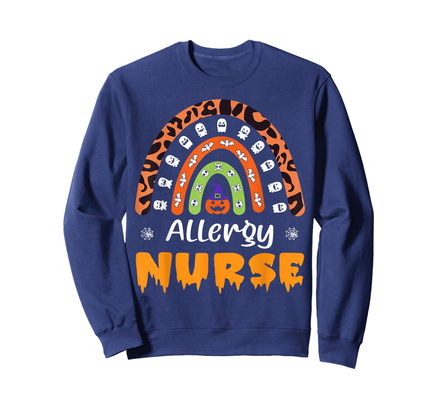 Allergy Nurse Leopard Rainbow Halloween Costume T-Shirt