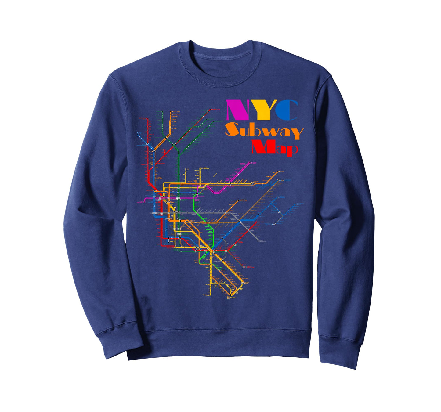 New York City Subway Map Shirt NYC Metro Map T-Shirt Gift T-Shirt