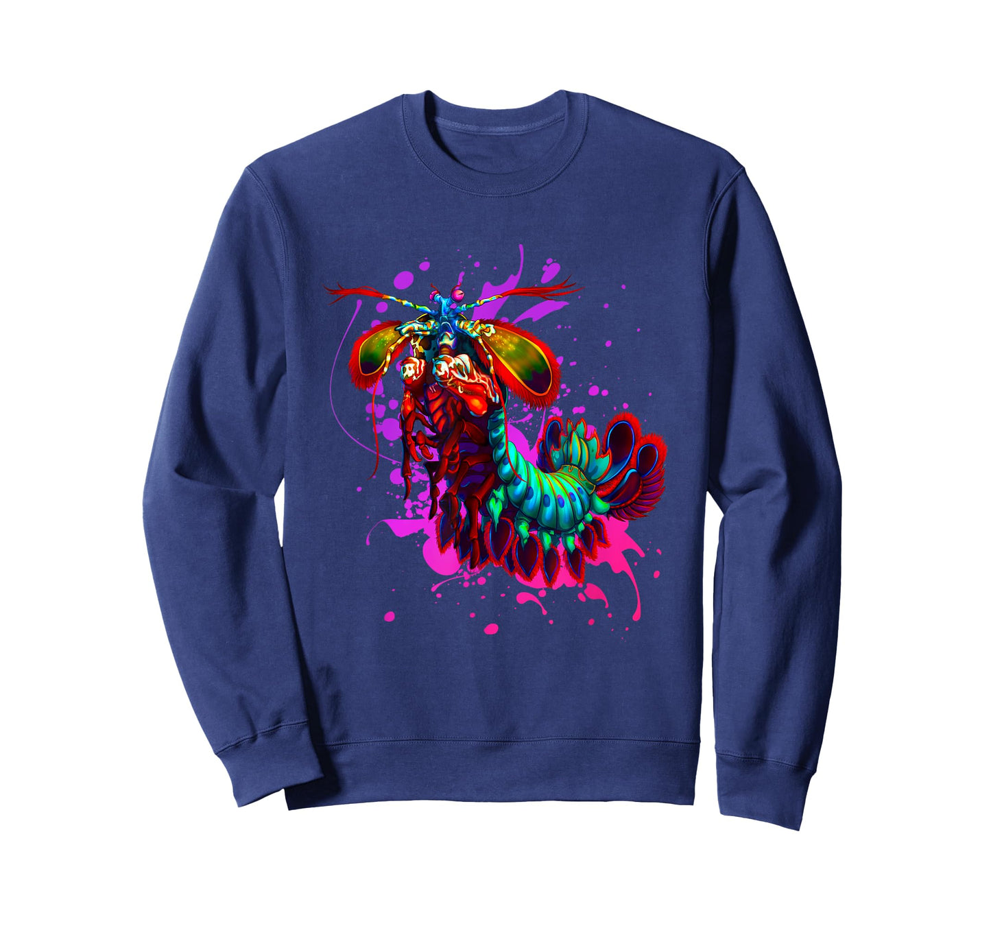 Rainbow Peacock Mantis Shrimp Purple Splash T-Shirt T-Shirt
