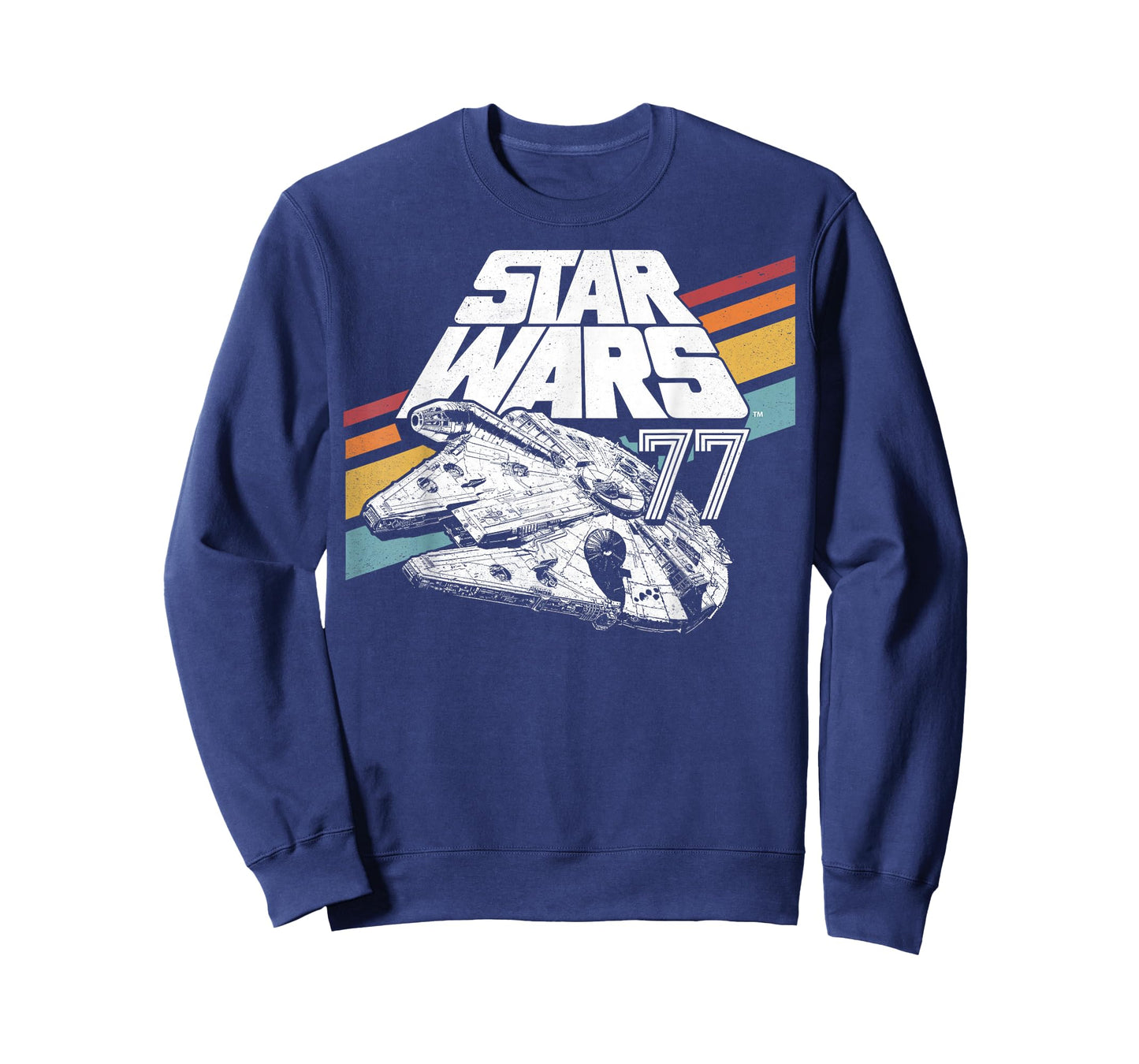 Star Wars Millennium Falcon Retro Rainbow Stripe T-Shirt T-Shirt