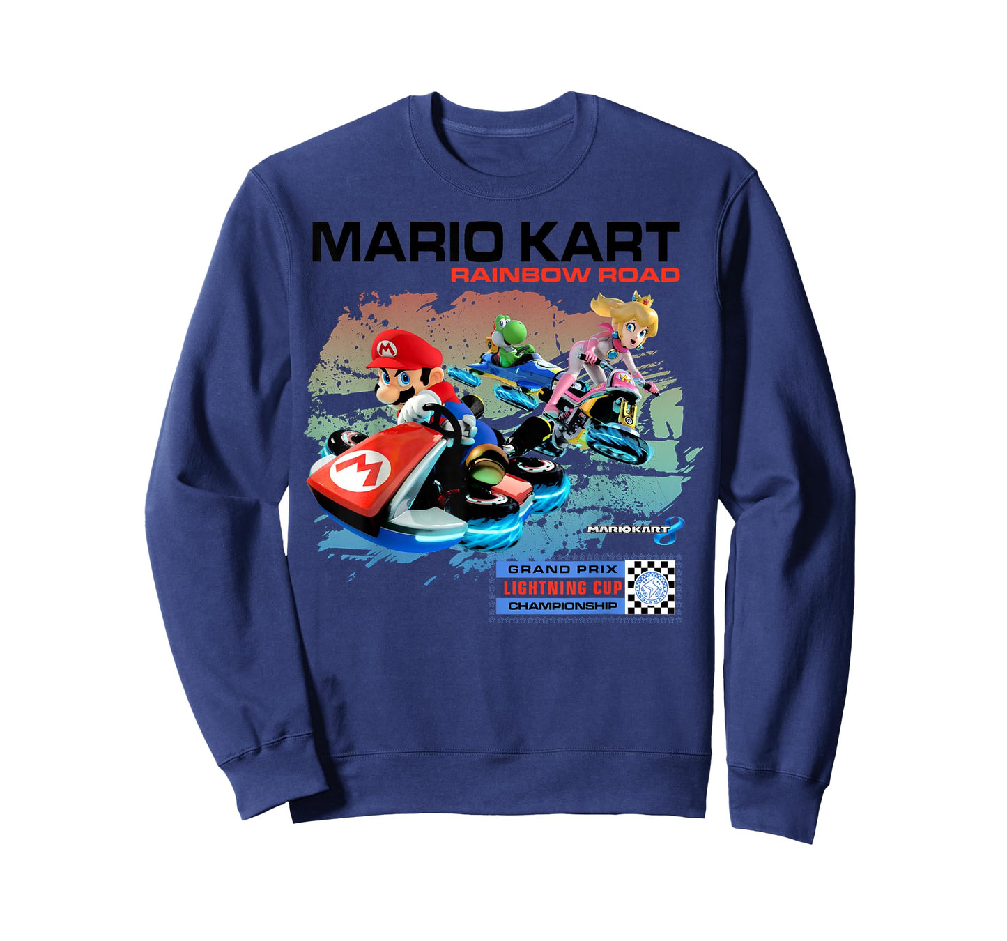 Nintendo Mario Kart Rainbow Road Watercolor Graphic T-Shirt T-Shirt