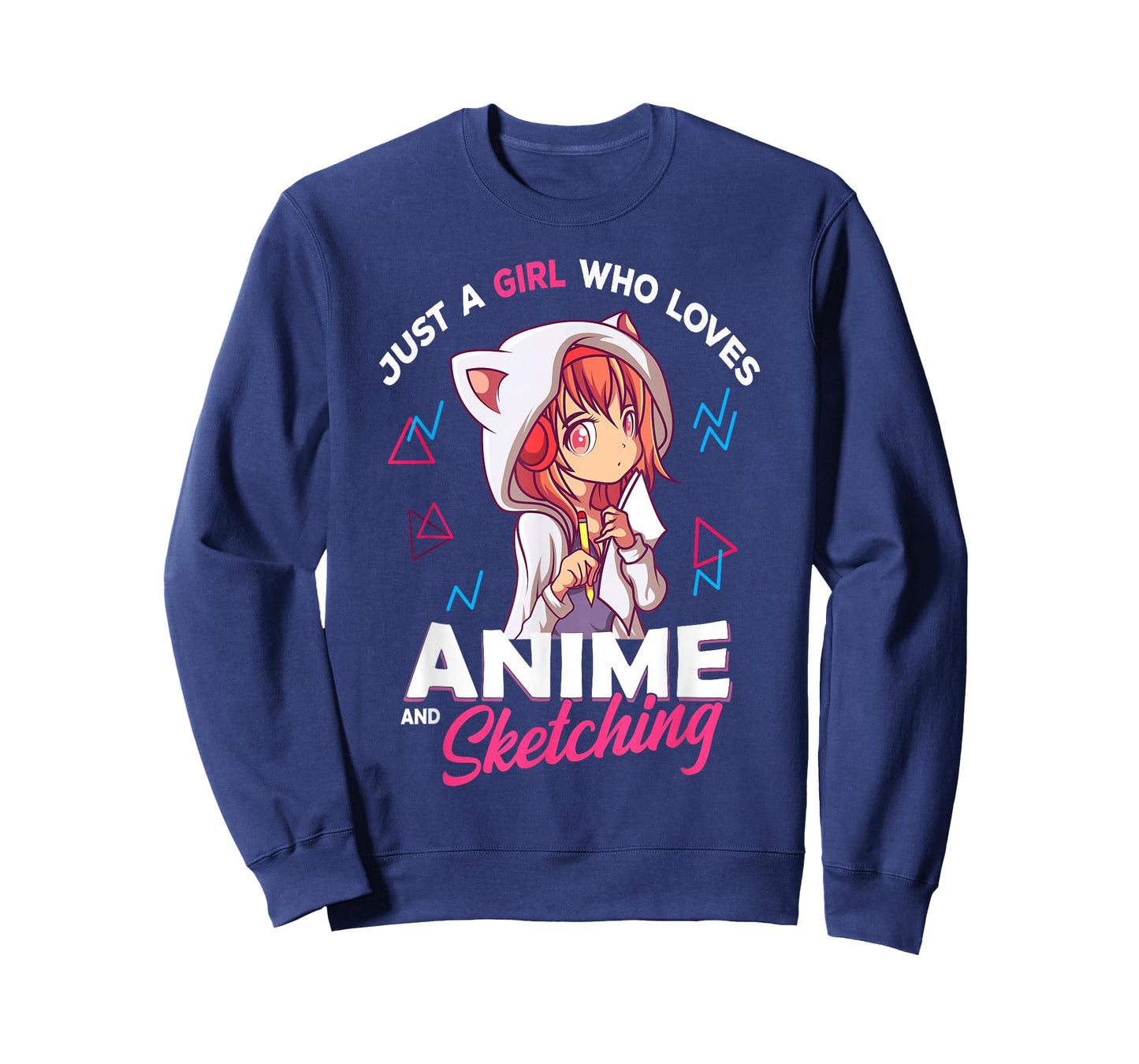 Just A Girl Who Loves Anime and Sketching Otaku Anime Merch T-Shirt Small