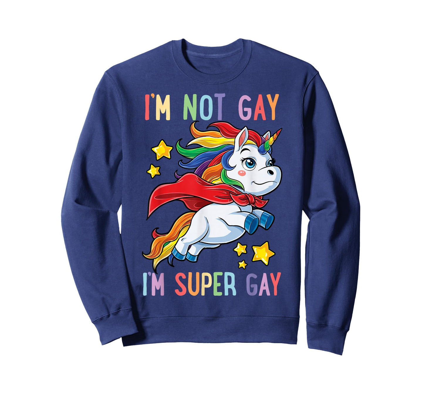 LGBTQ Unicorn Super Gay Pride LGBT Ally Rainbow Flag Retro T-Shirt