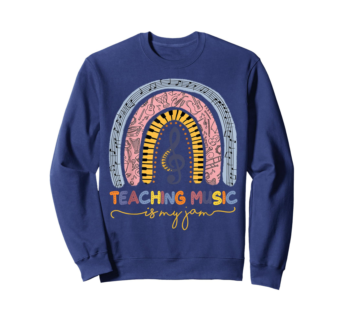Musical Teacher Teaching Music Is My Jam Rainbow T-Shirt