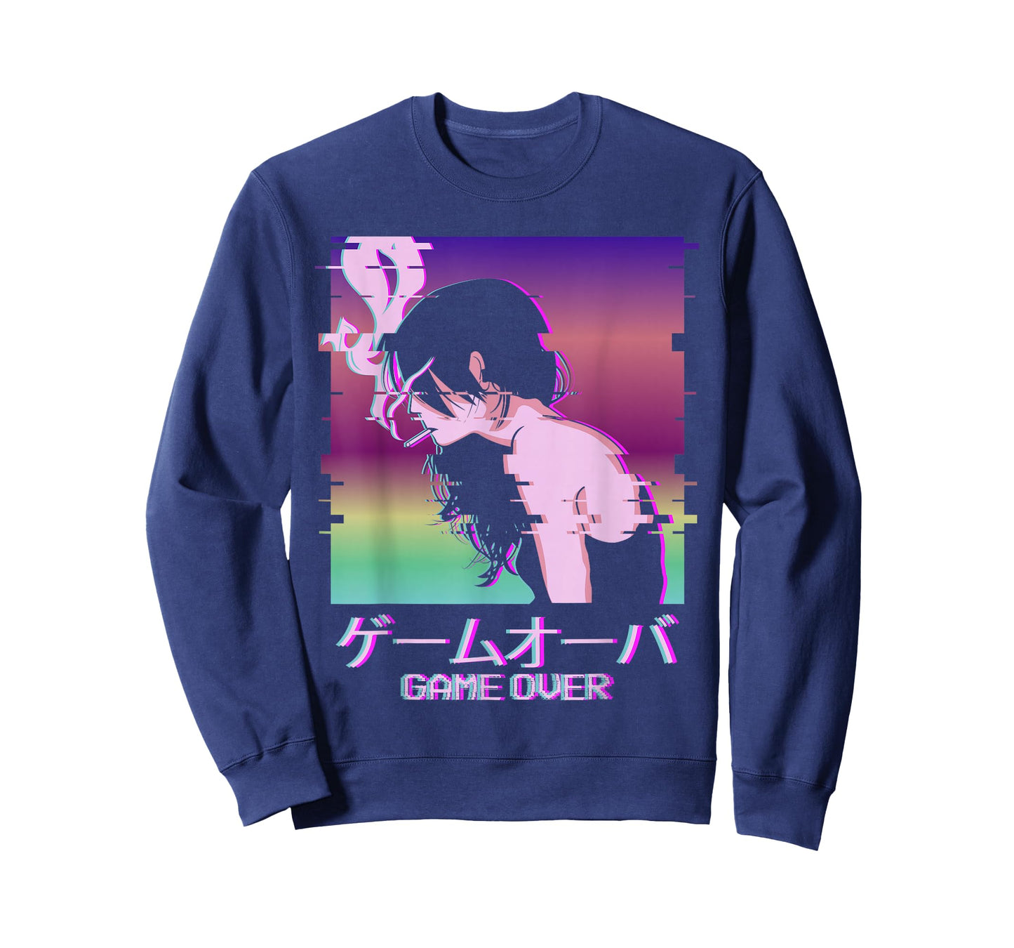 Vaporwave Anime Girl Indie Old Aesthetic Sad Anime Girl T-Shirt