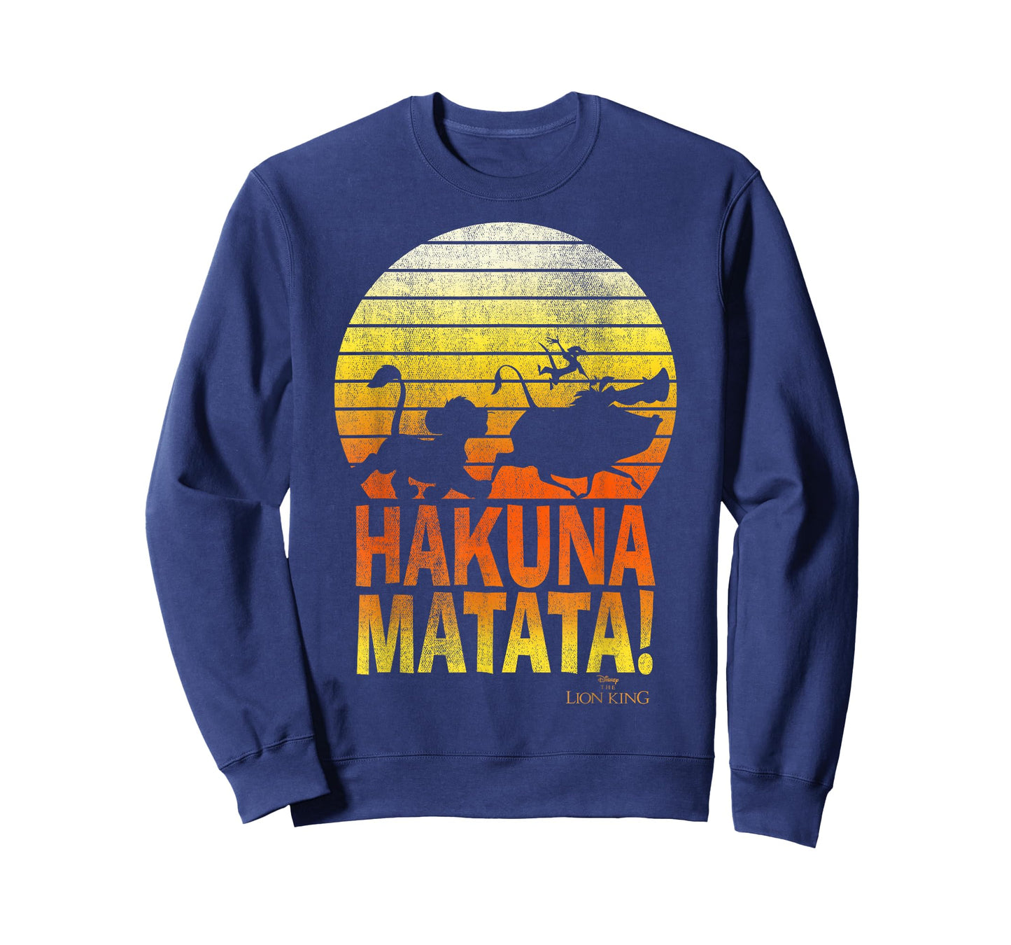Disney Lion King Hakuna Matata Retro Distressed Group Shot T-Shirt