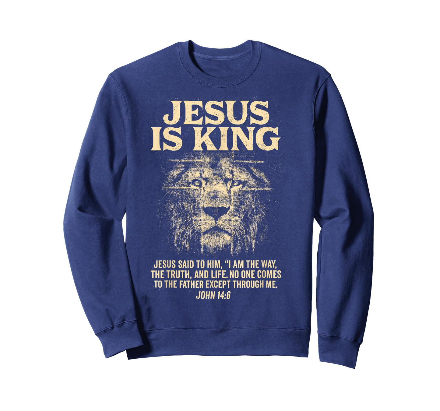 Retro Jesus is King Faith Bible Verse Gift for Men Women Kid T-Shirt