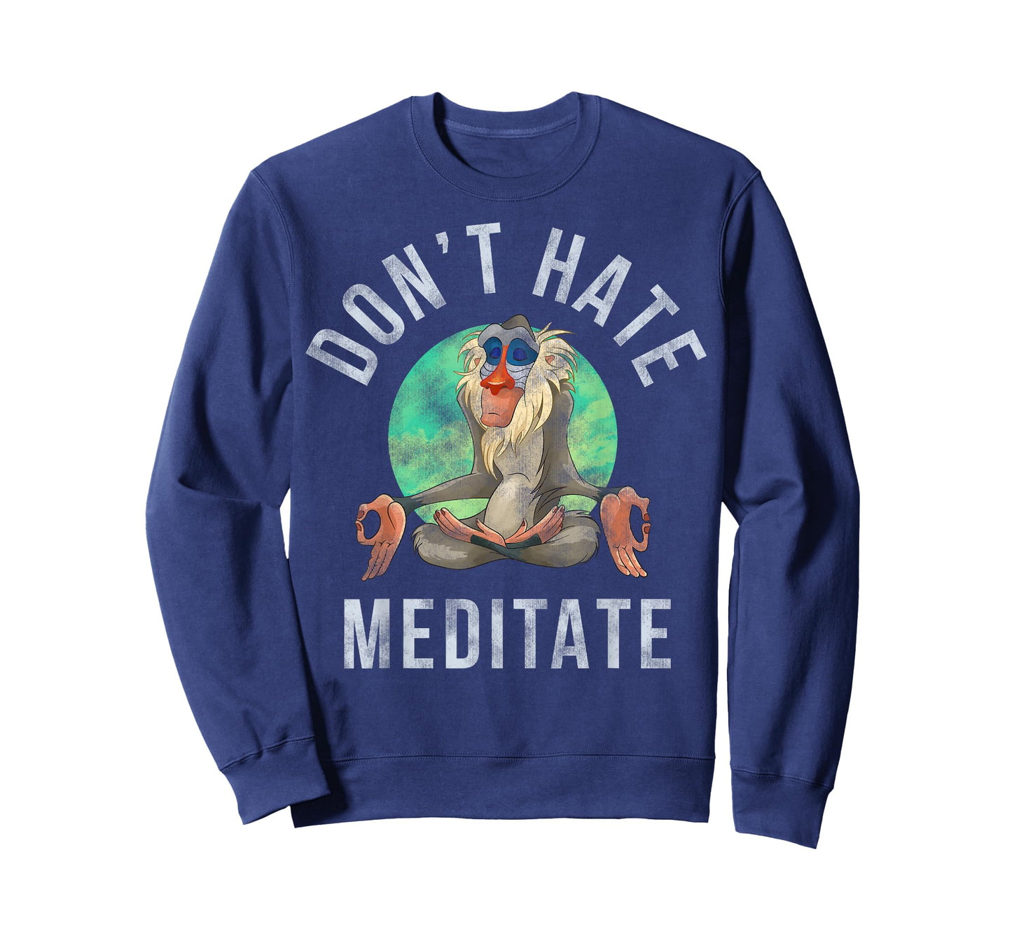 Disney Lion King Rafiki Don't Hate Meditate Graphic T-Shirt T-Shirt